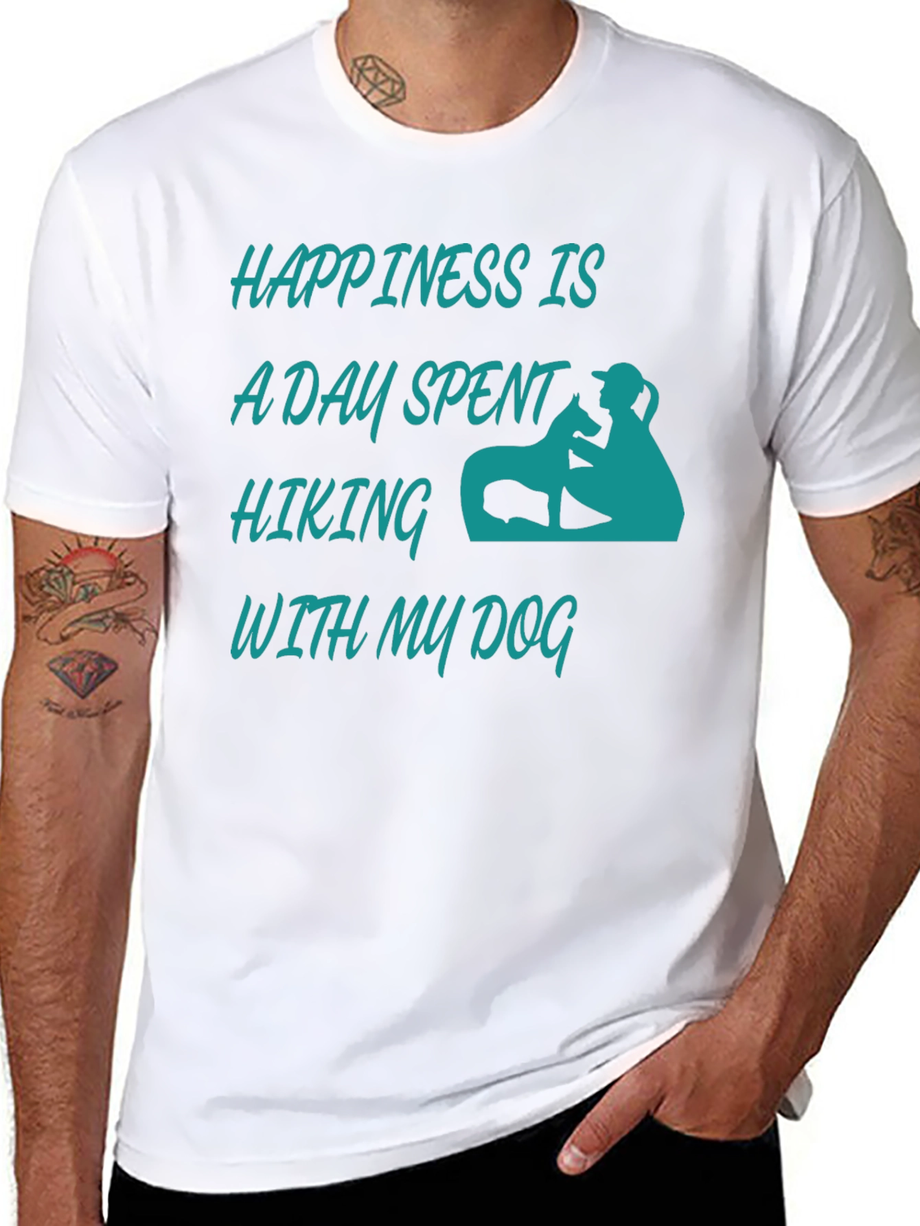Happiness Hiking Dog Graphic Tee