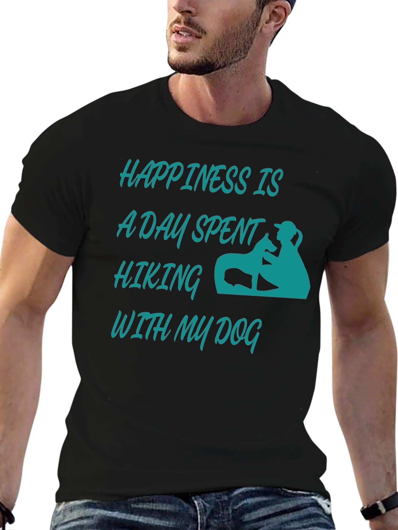 Happiness Hiking Dog Graphic Tee