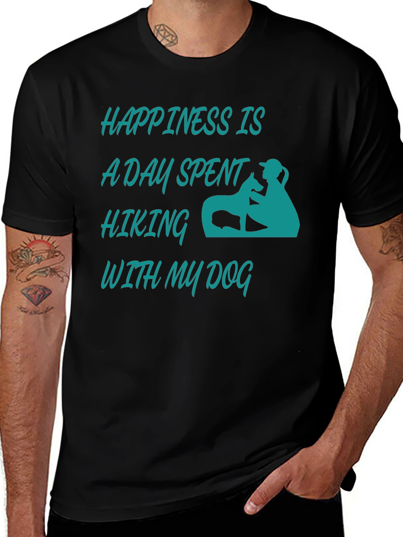 Happiness Hiking Dog Graphic Tee