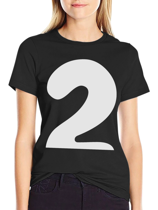 Number 2 Graphic T-Shirt - Black Cotton Tee
