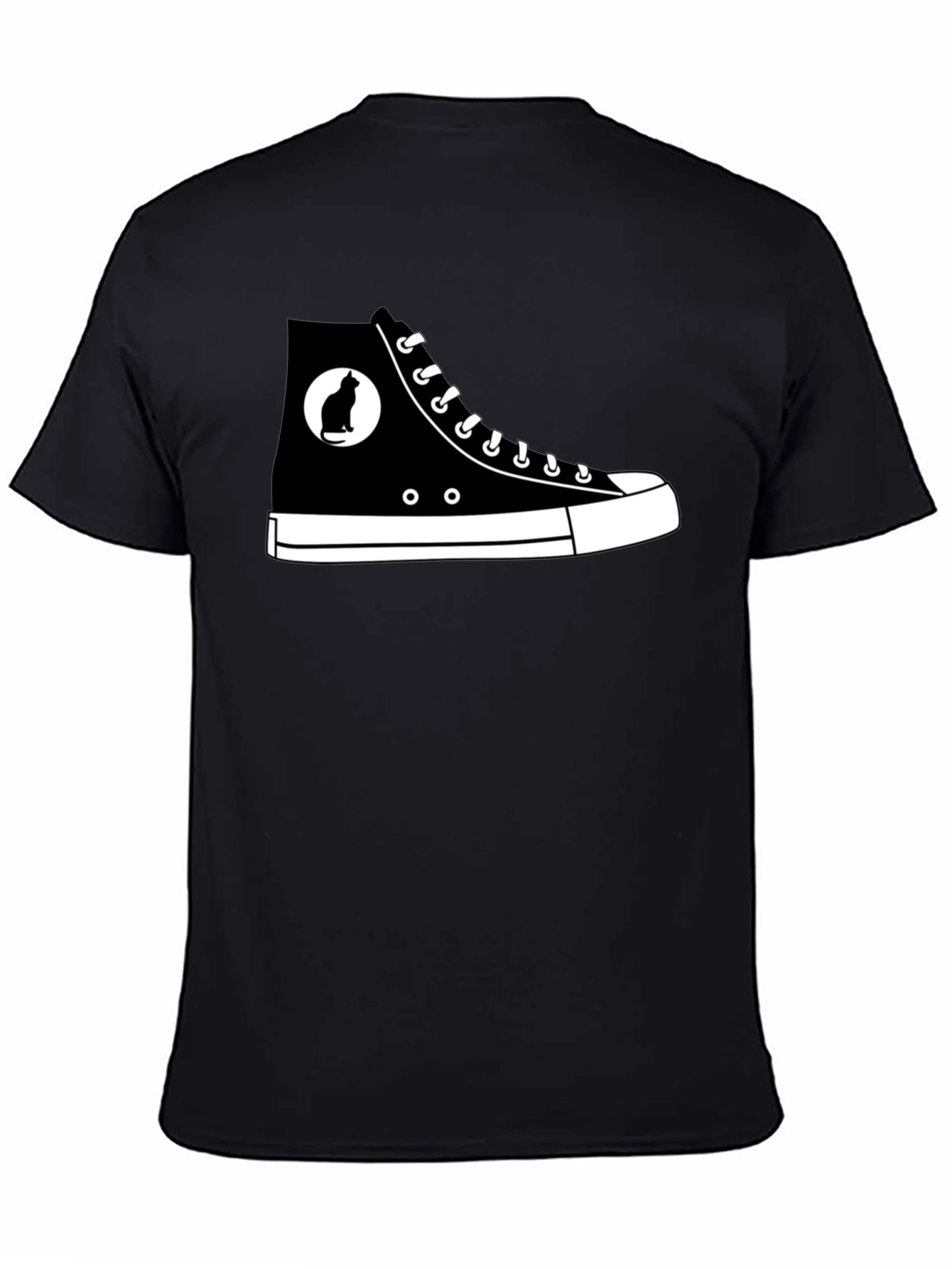 Cool Cat Sneaker Graphic Tee - Black