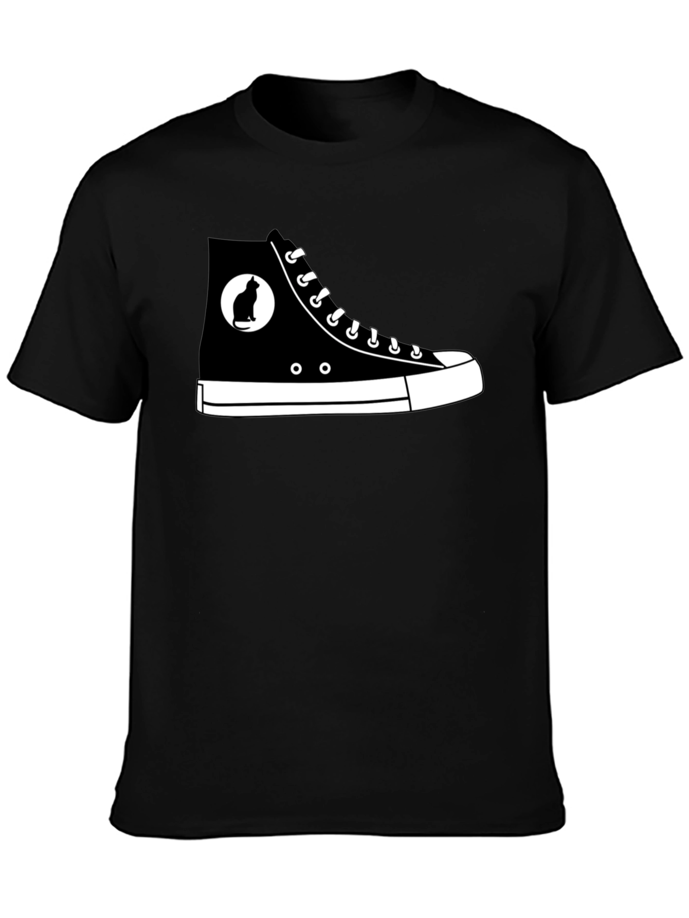 Cool Cat Sneaker Graphic Tee - Black