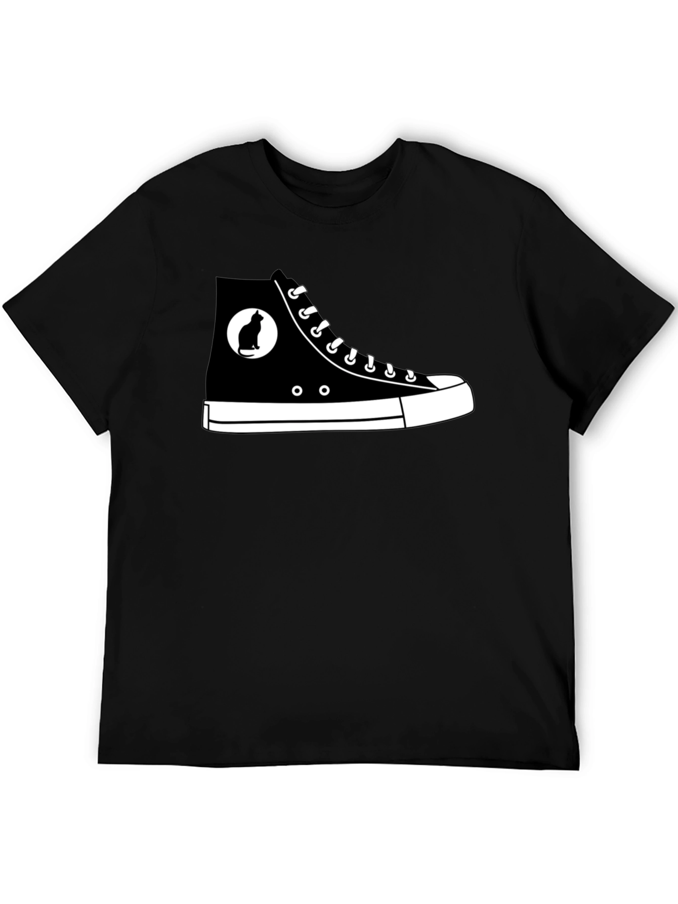Cool Cat Sneaker Graphic Tee - Black
