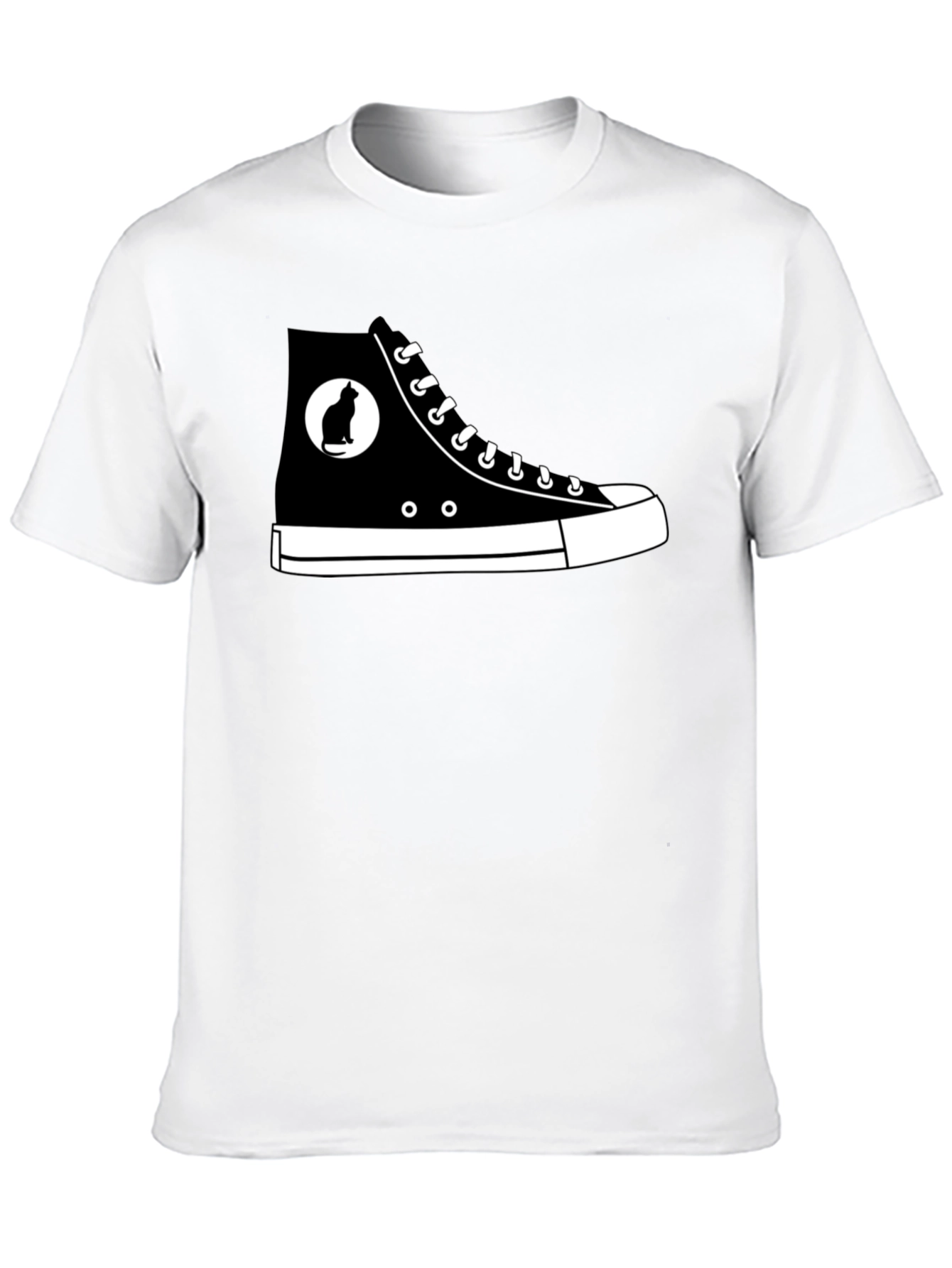 Cool Cat Sneaker Graphic Tee - Black
