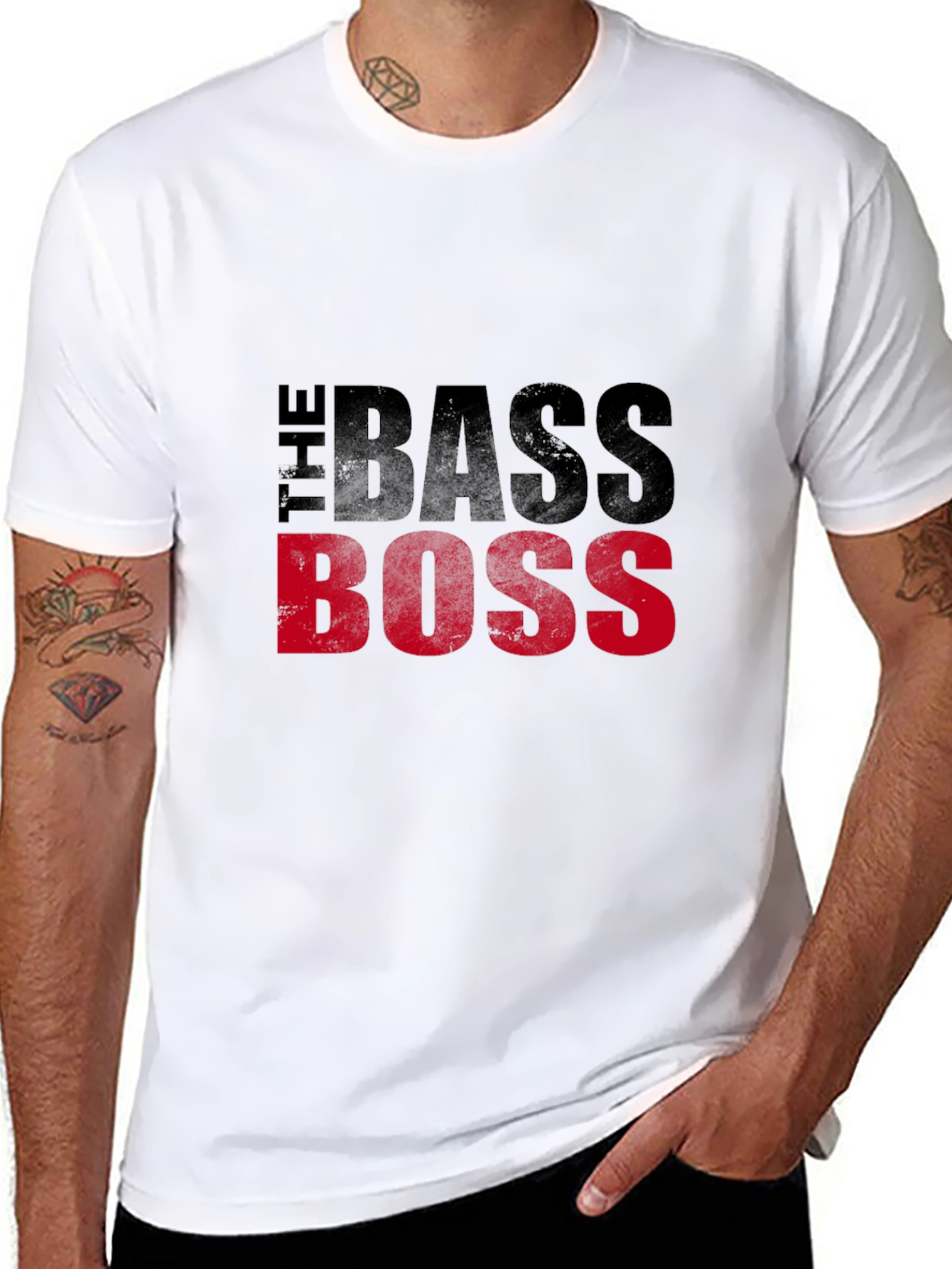 The Bass Boss Black Graphic T-Shirt