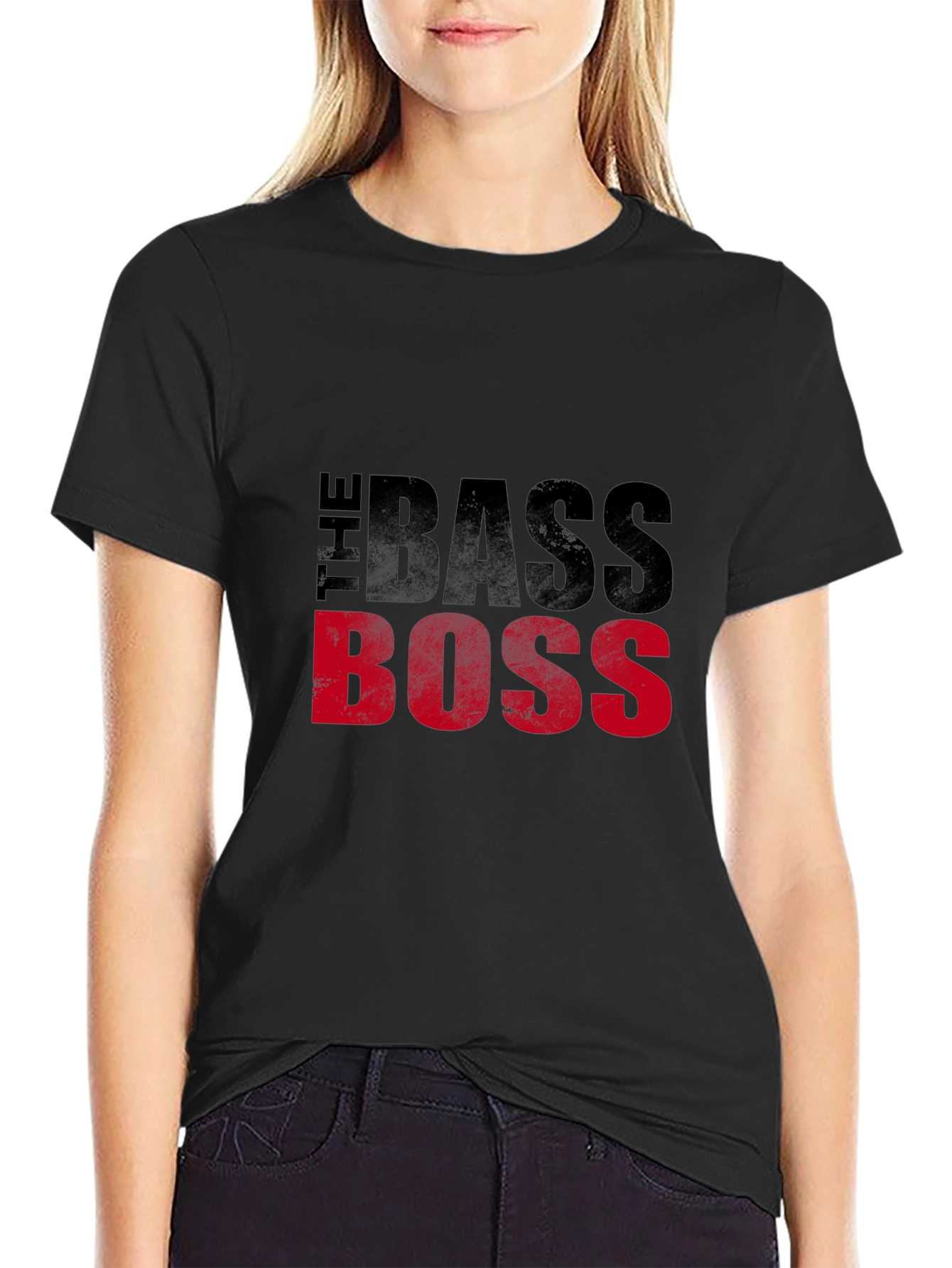 The Bass Boss Black Graphic T-Shirt