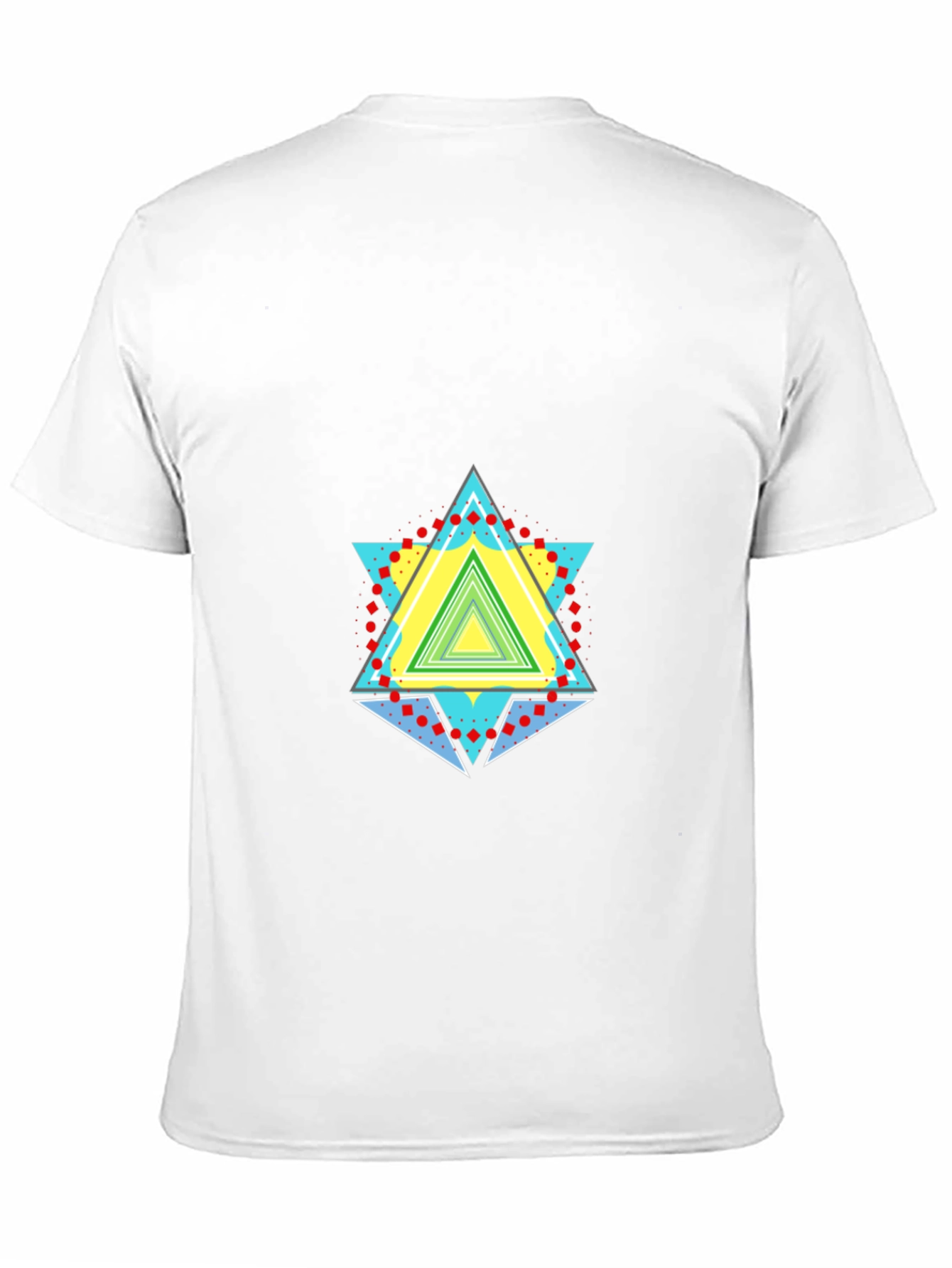 Geometric Triangle Graphic Black T-Shirt