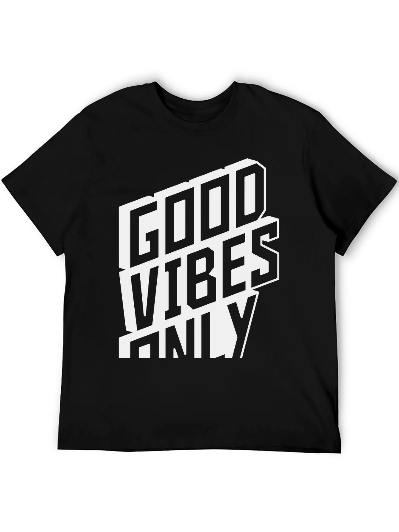 Good Vibes Only Black Graphic T-Shirt