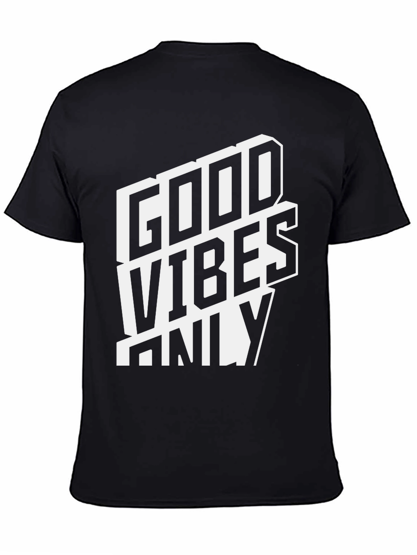Good Vibes Only Black Graphic T-Shirt