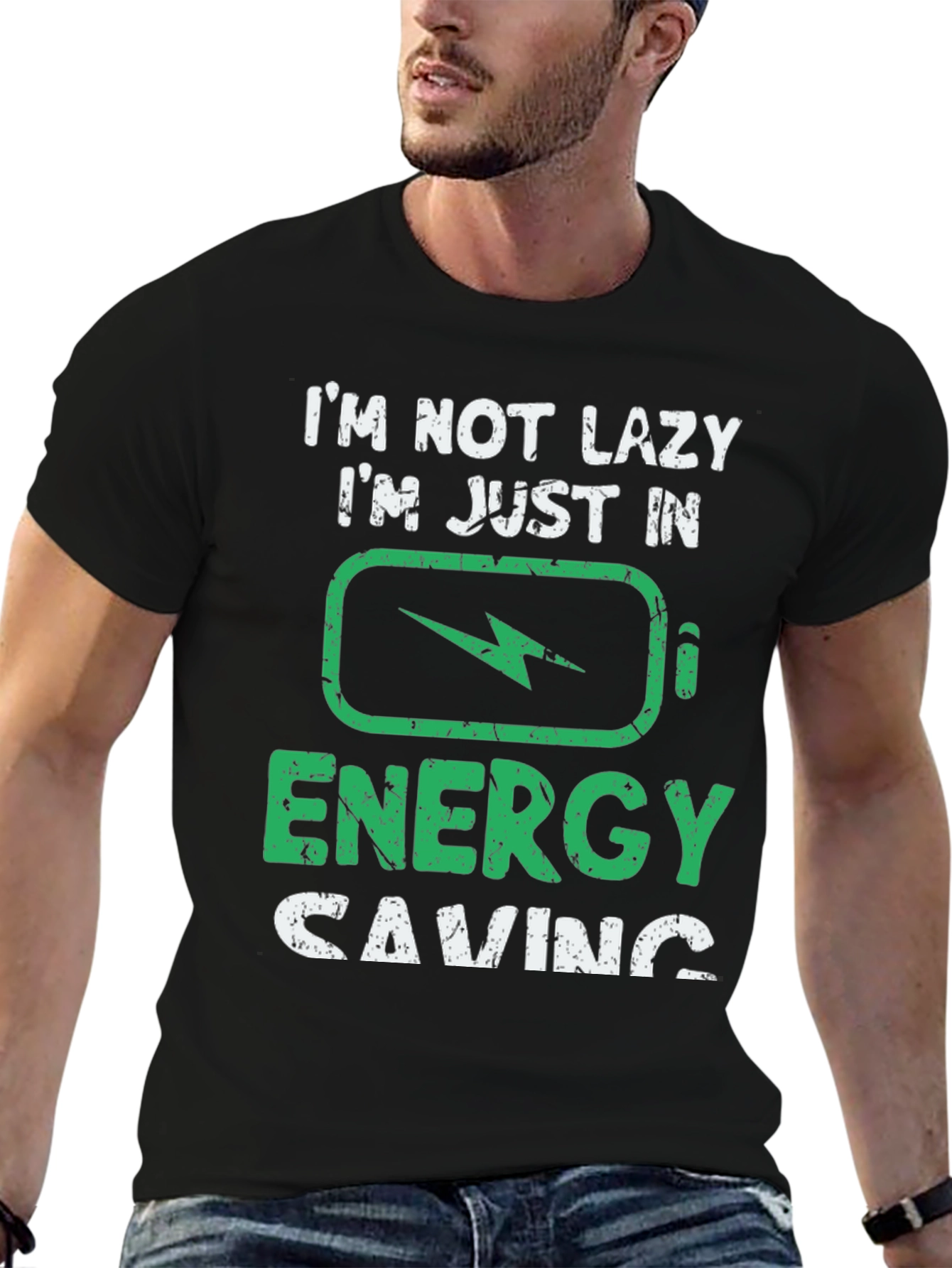 Funny Energy Saving Graphic T-Shirt