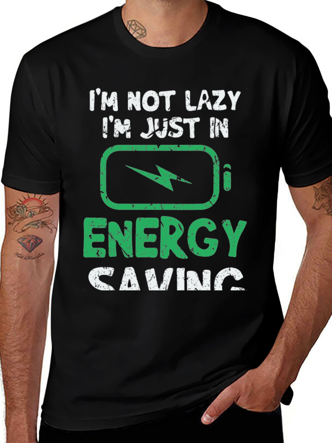 Funny Energy Saving Graphic T-Shirt