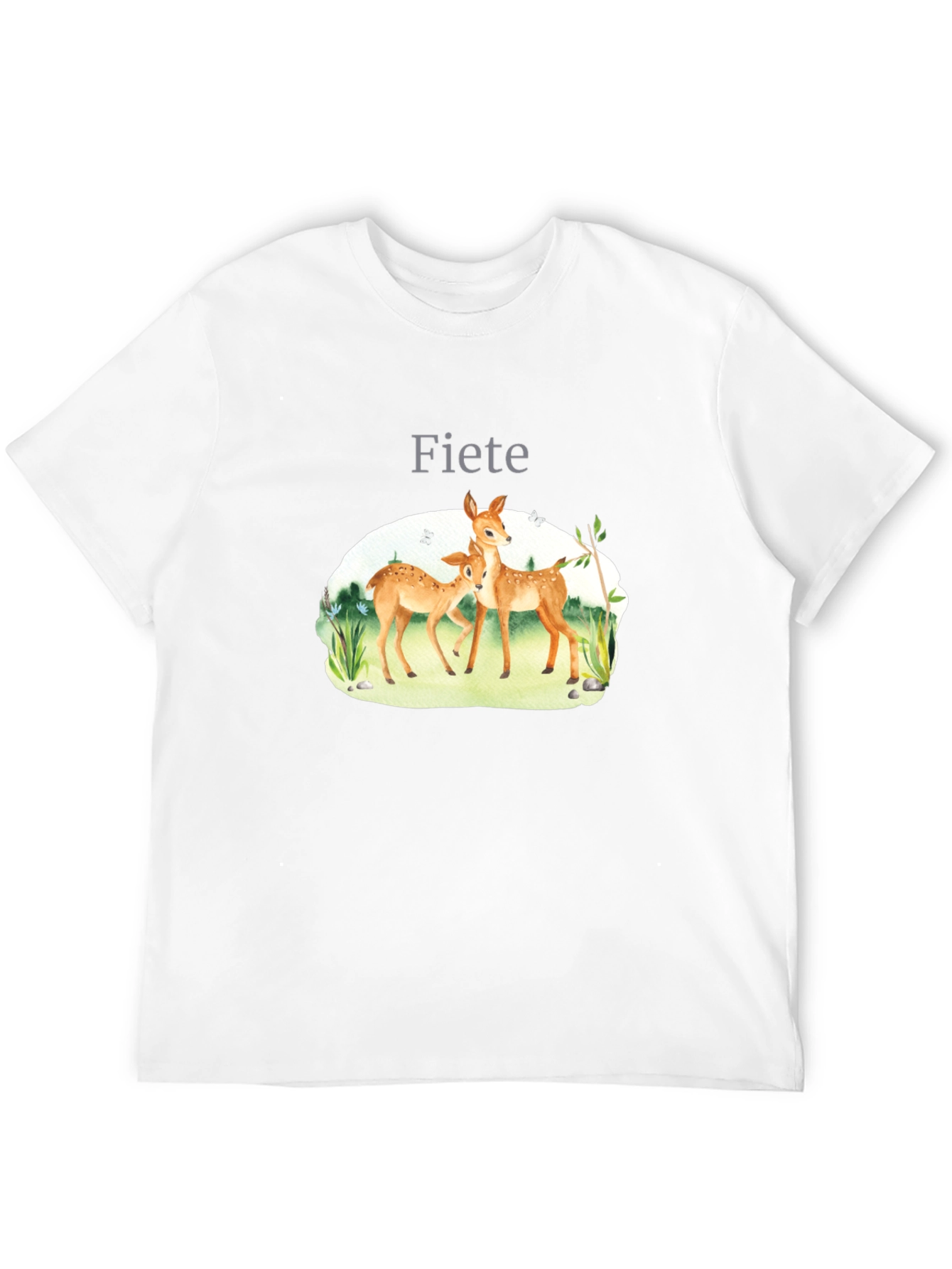 Fiete Deer Graphic Black T-Shirt