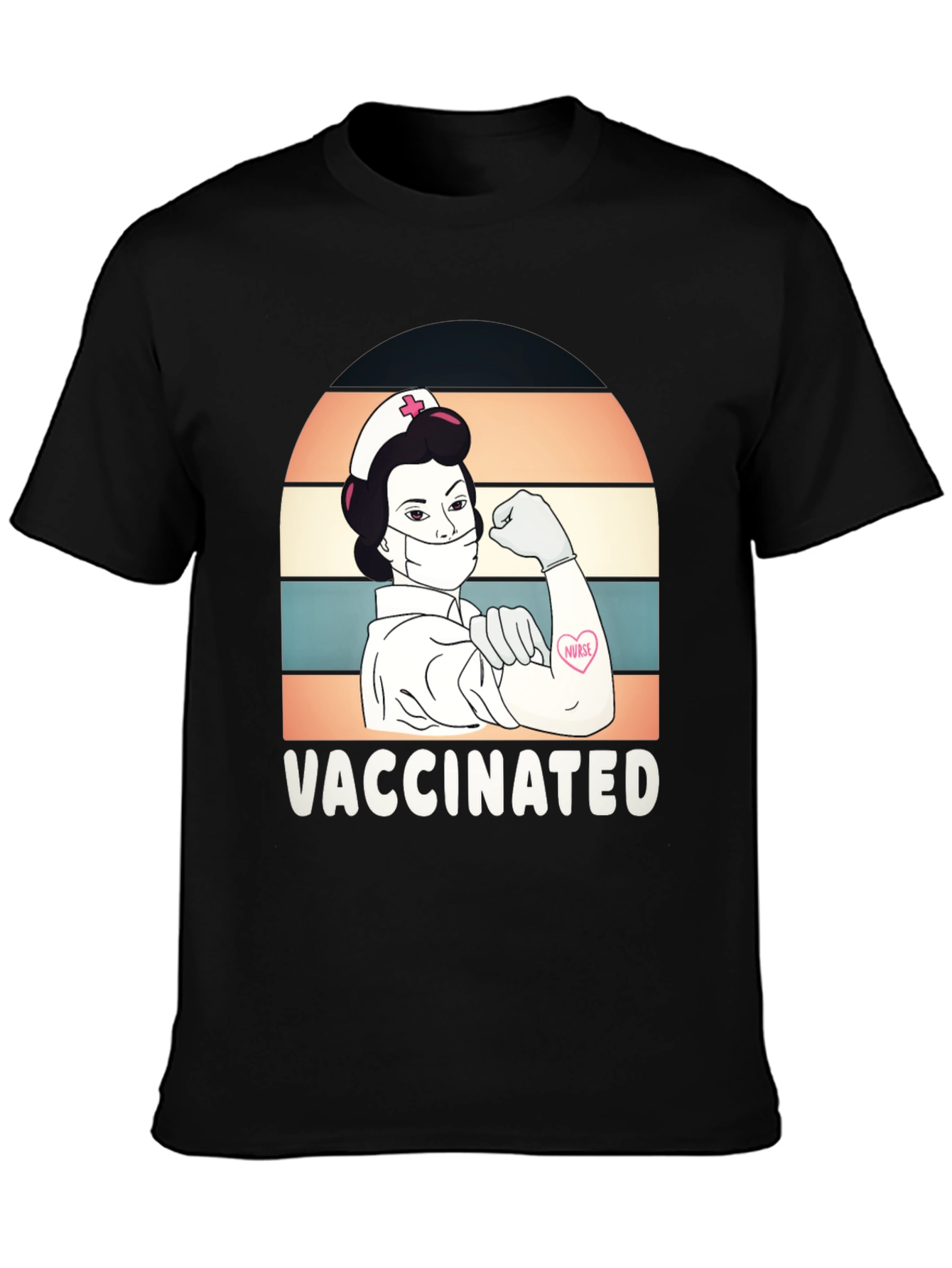 Vaccinated Nurse Graphic T-Shirt