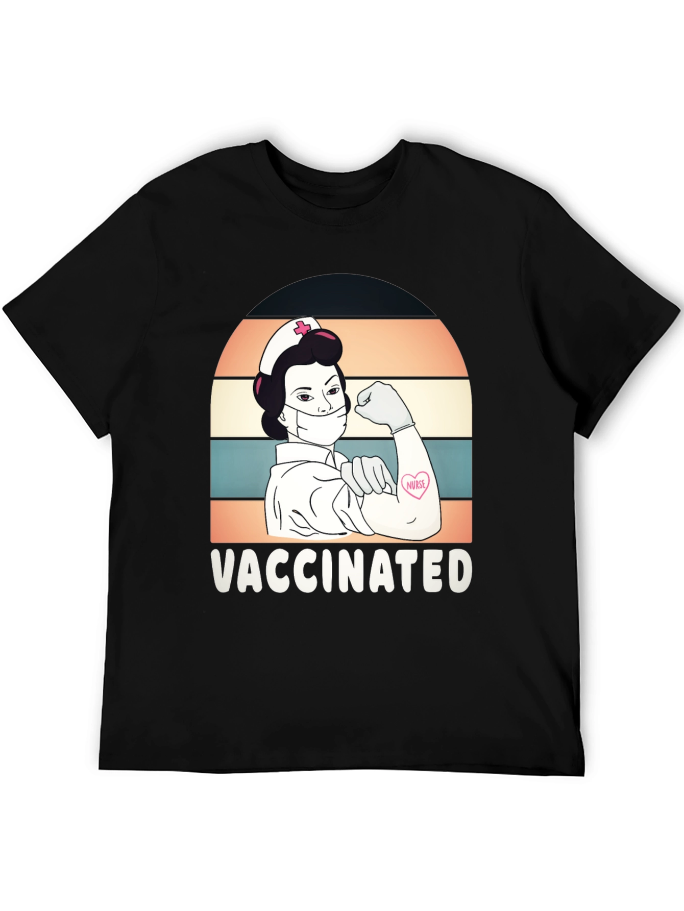 Vaccinated Nurse Graphic T-Shirt