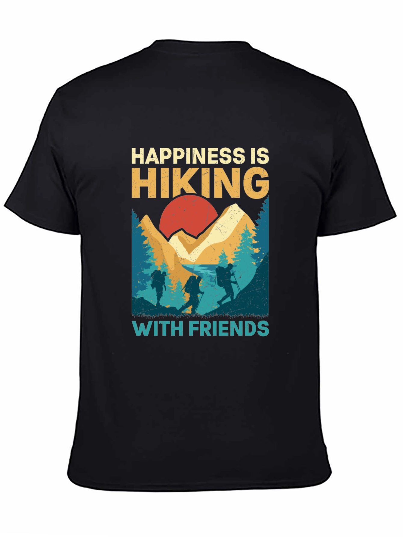 Happiness is Hiking with Friends Graphic Tee