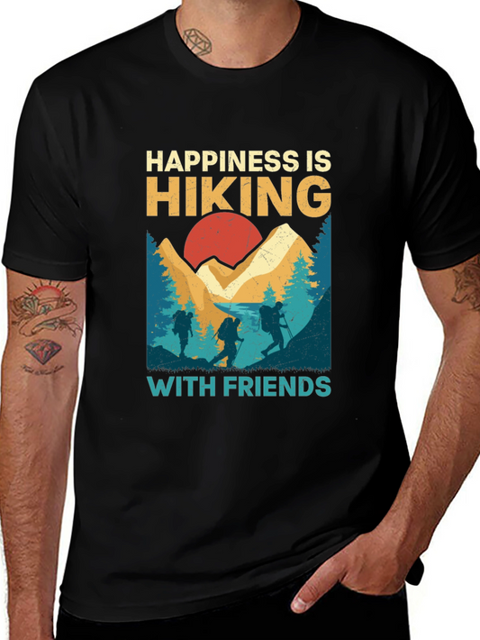 Happiness is Hiking with Friends Graphic Tee
