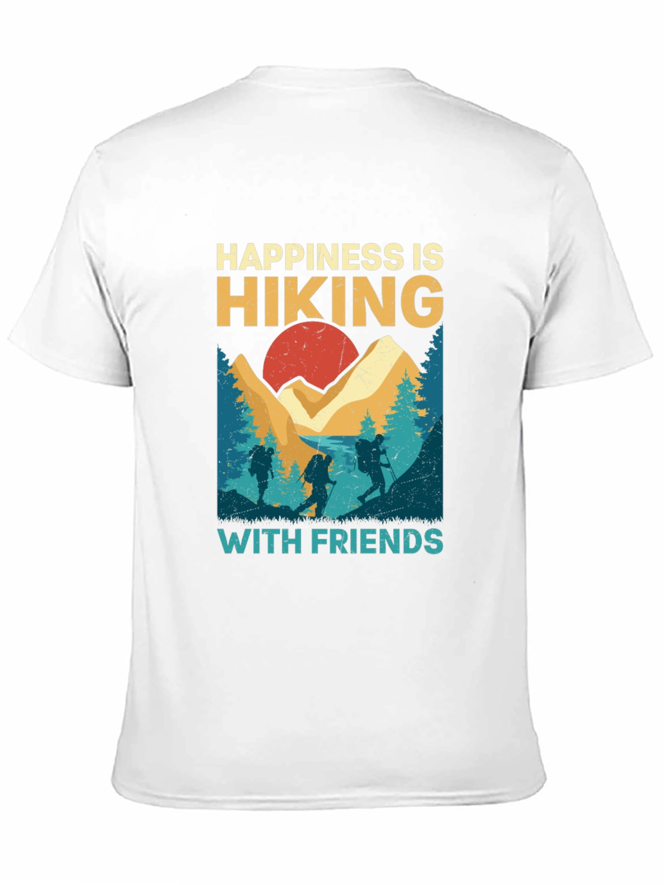 Happiness is Hiking with Friends Graphic Tee