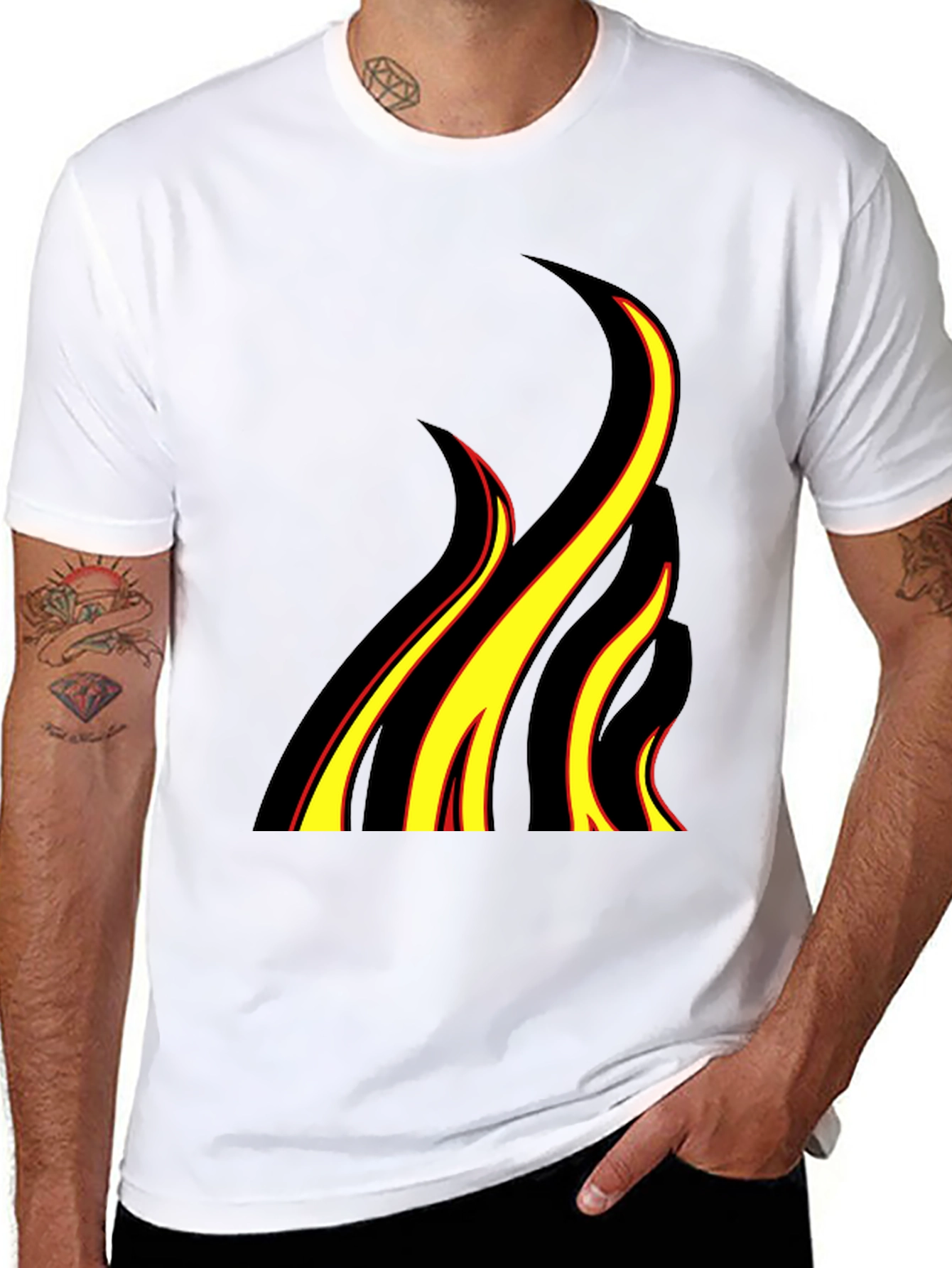 Flame Graphic Black T-Shirt - Bold & Stylish