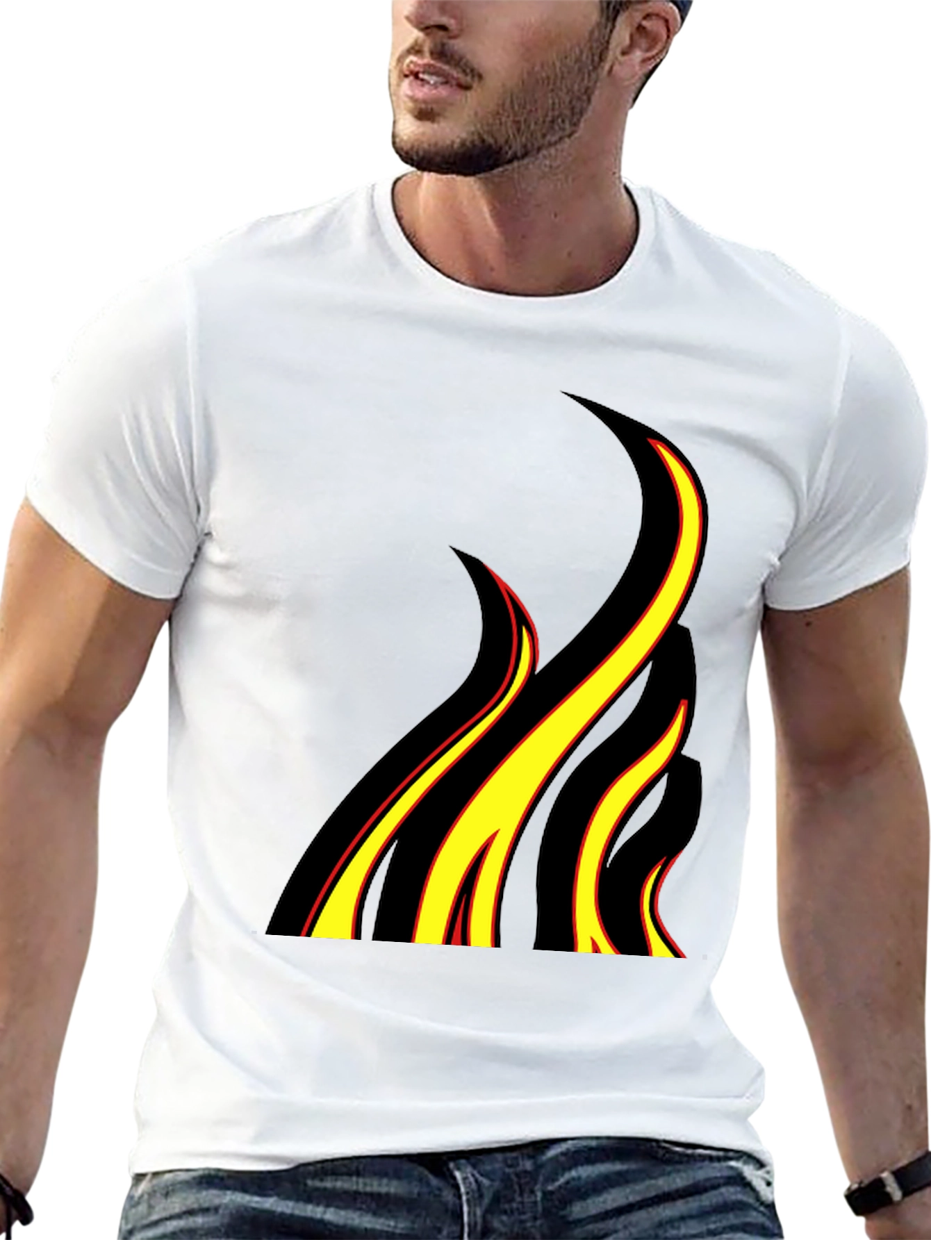 Flame Graphic Black T-Shirt - Bold & Stylish