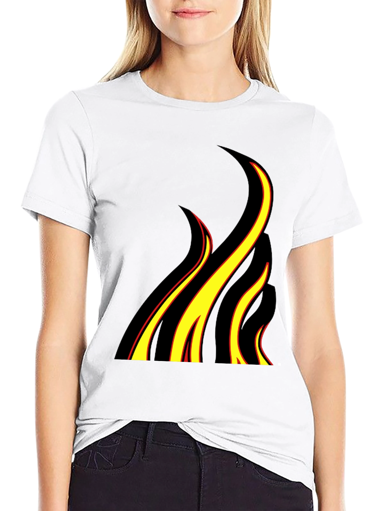 Flame Graphic Black T-Shirt - Bold & Stylish