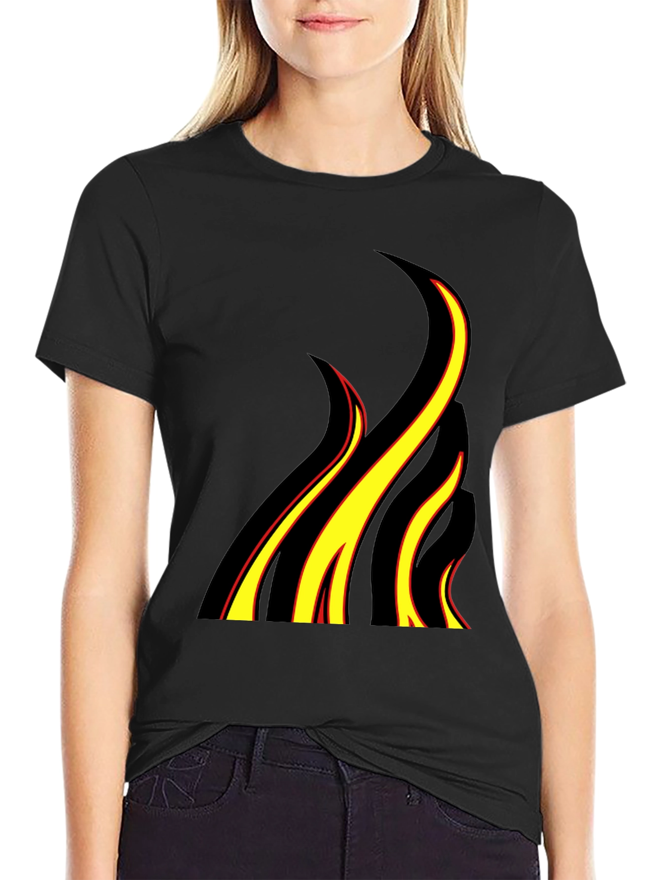 Flame Graphic Black T-Shirt - Bold & Stylish