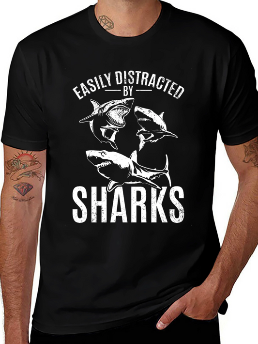 Easily Distracted by Sharks Graphic Tee