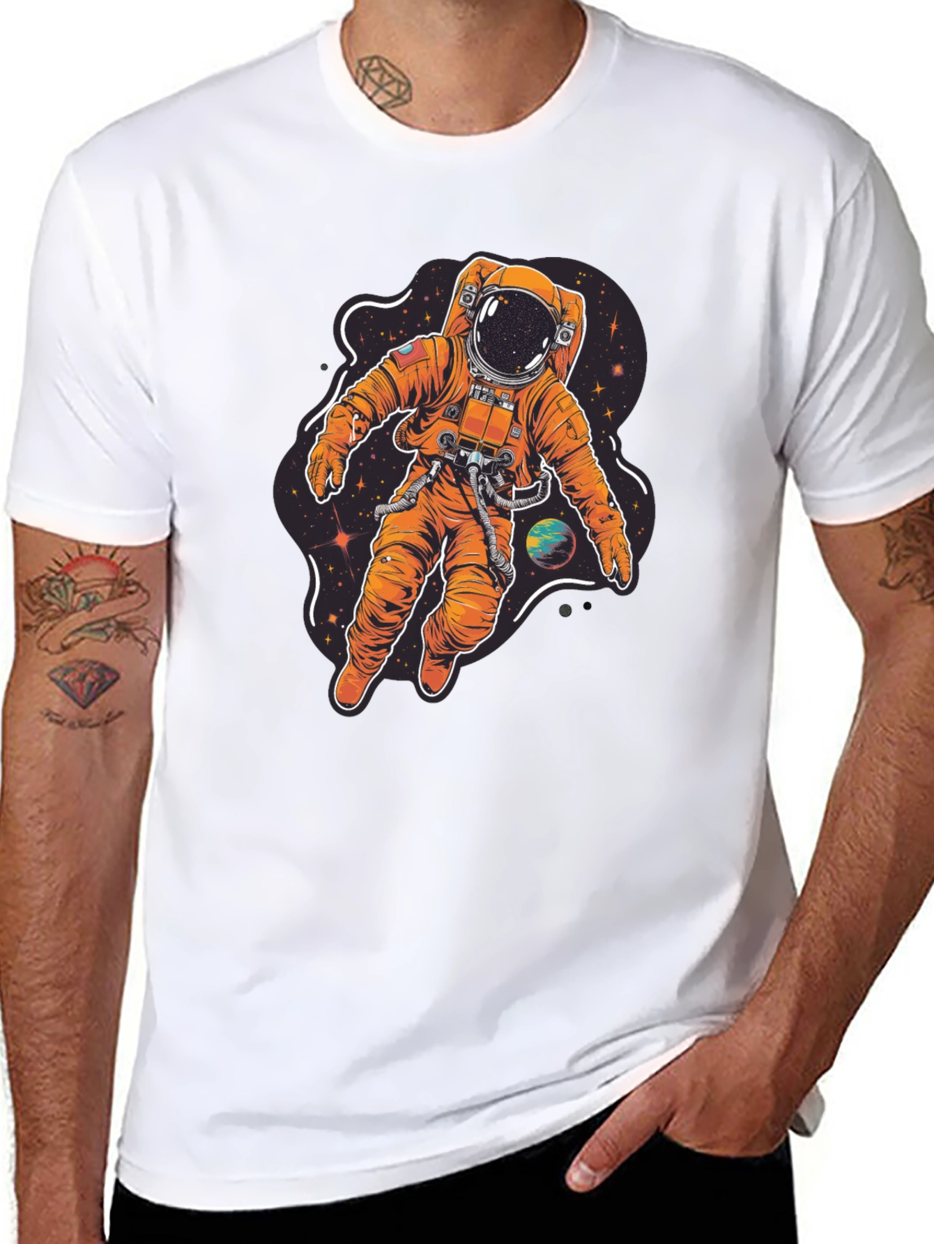 Astronaut in Space Graphic Tee