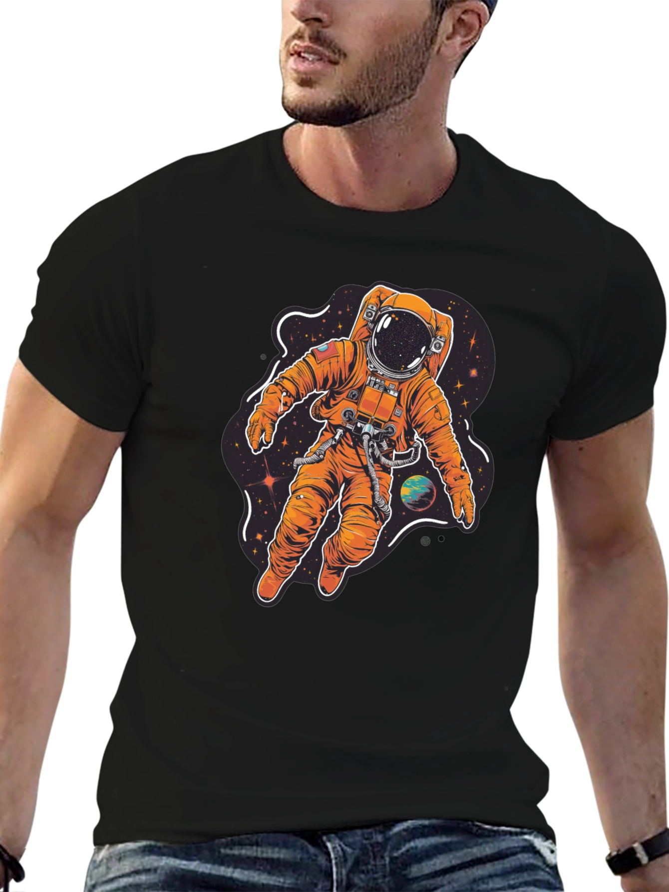 Astronaut in Space Graphic Tee