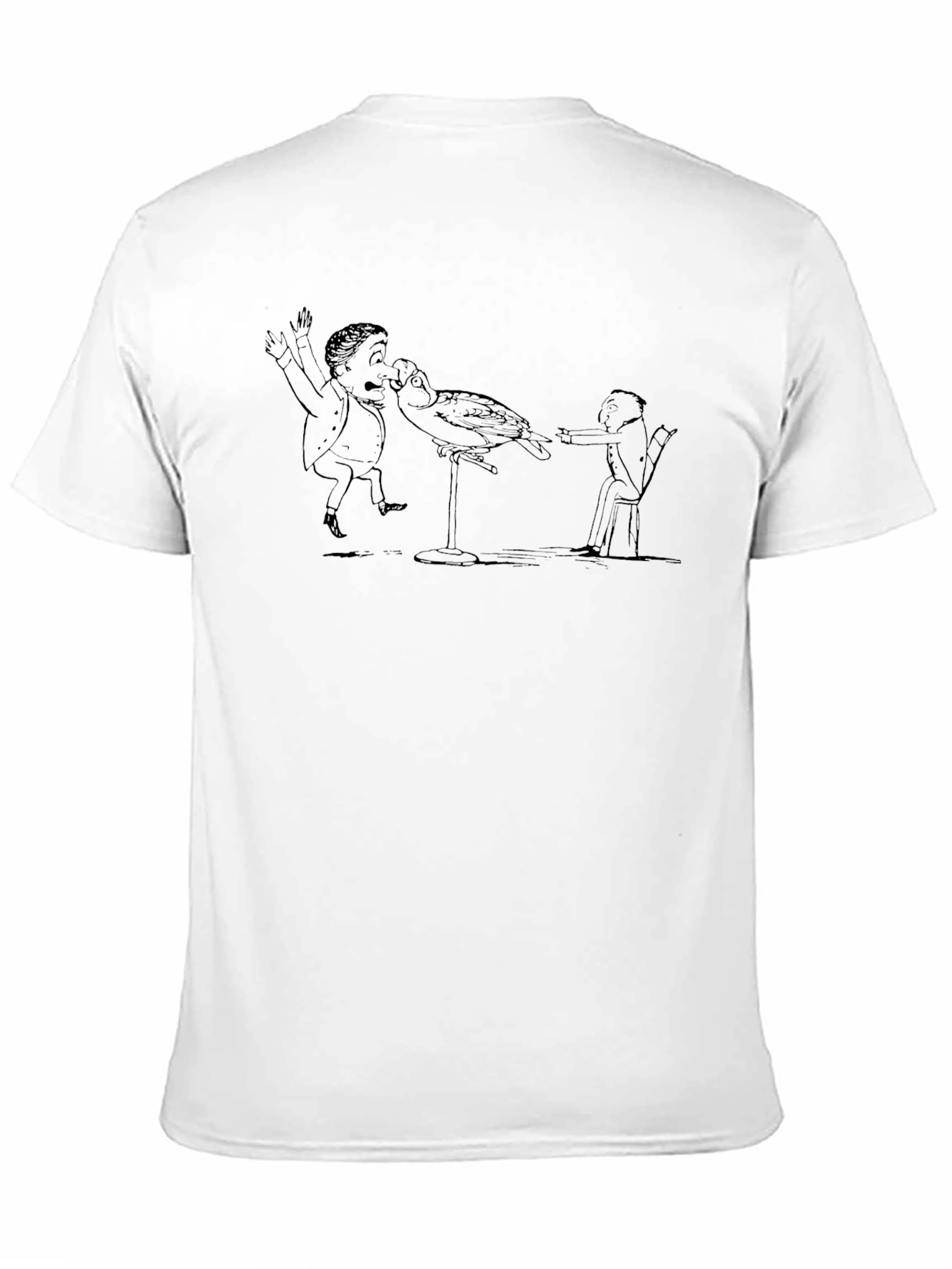 Cartoon Bird Attack T-Shirt - Unique Design