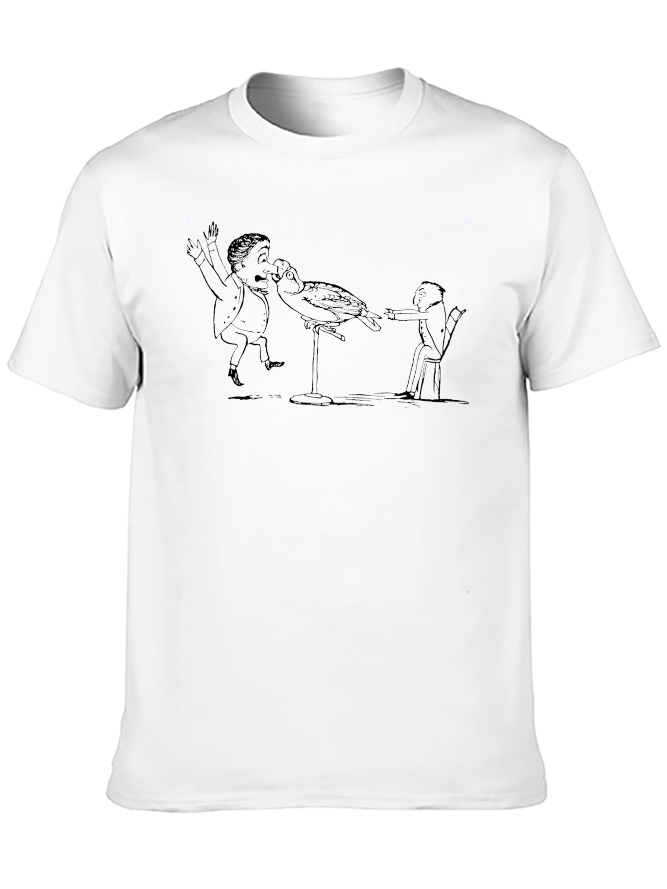 Cartoon Bird Attack T-Shirt - Unique Design