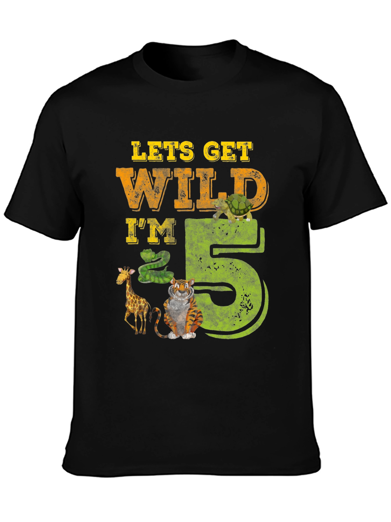 Lets Get Wild Im 5 Birthday T-Shirt