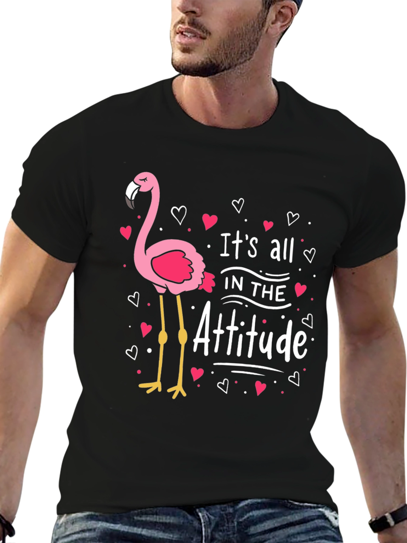 Flamingo Attitude Graphic T-Shirt