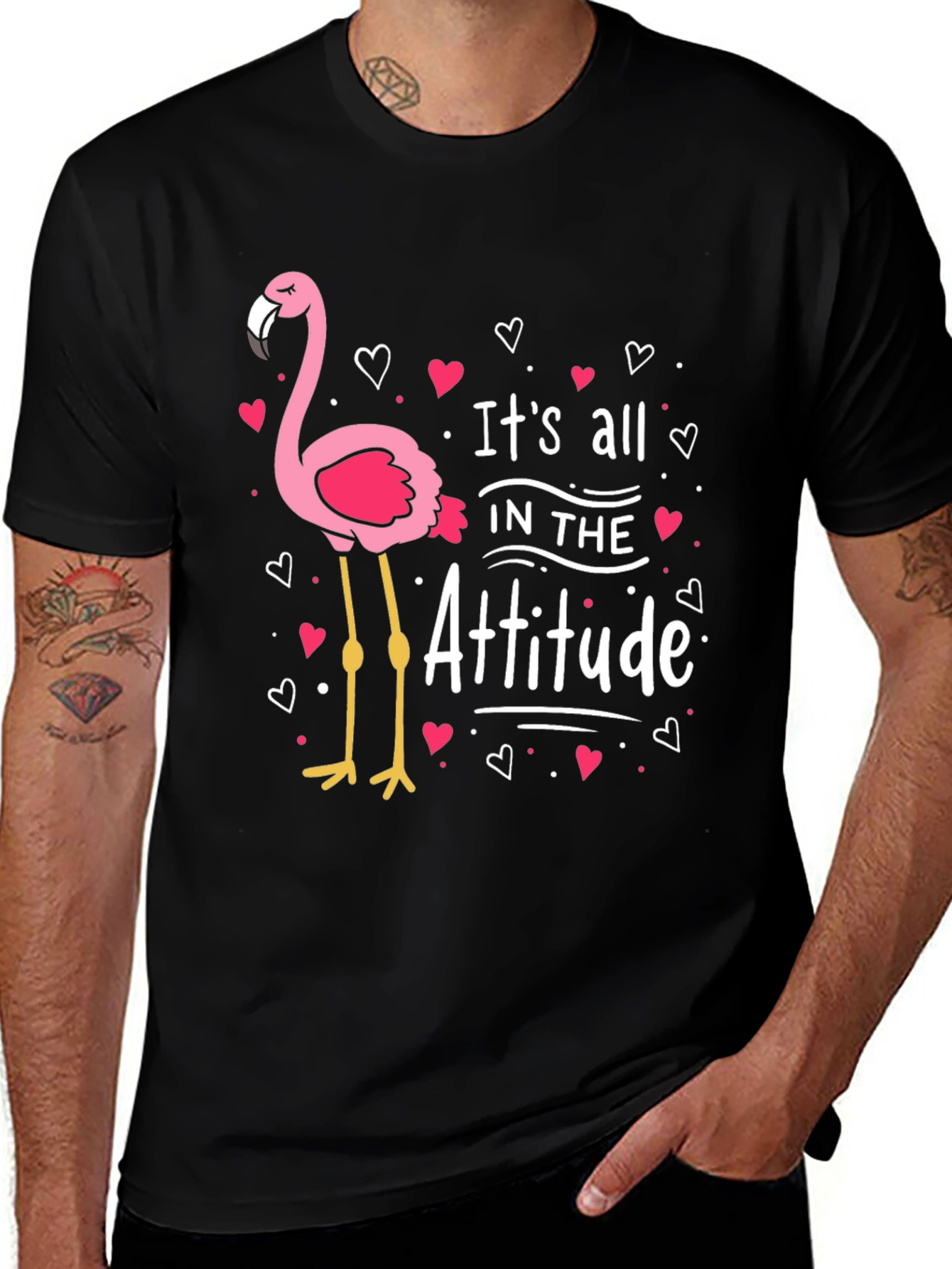 Flamingo Attitude Graphic T-Shirt