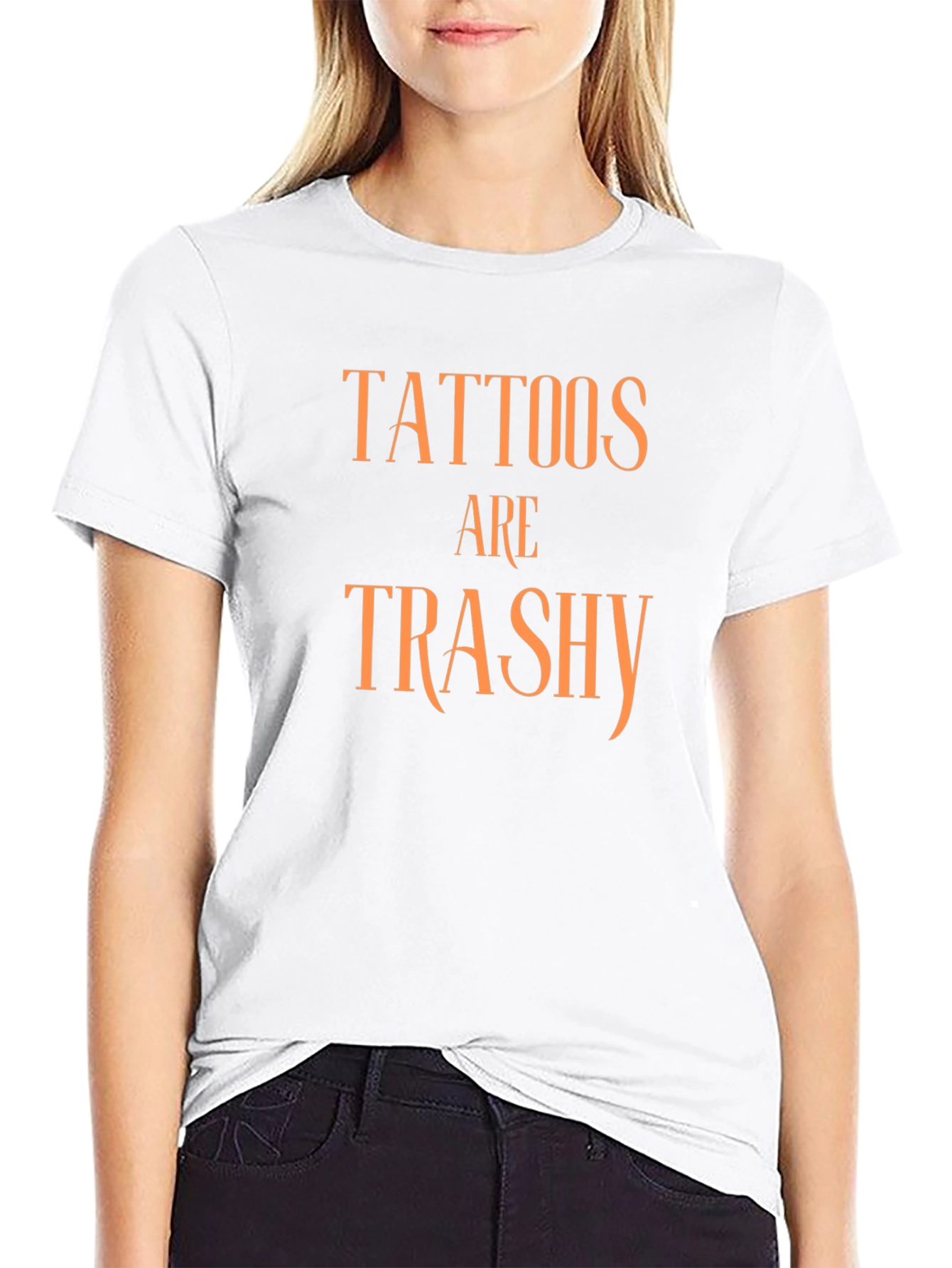 Tattoos are Trashy Graphic Tee - Black
