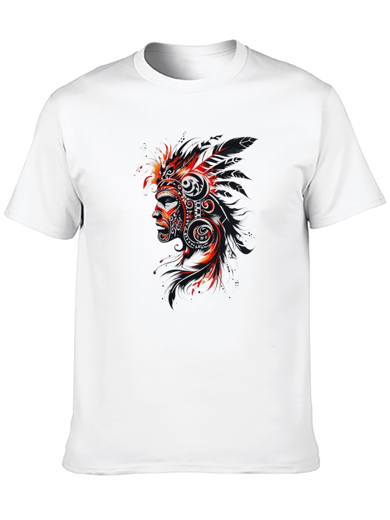 Tribal Mask Graphic Black T-Shirt