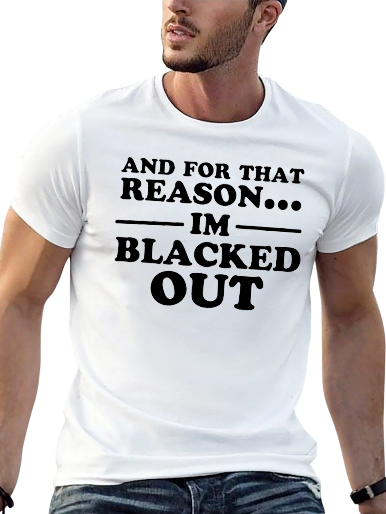 Blacked Out Graphic Tee - Bold Statement T-Shirt