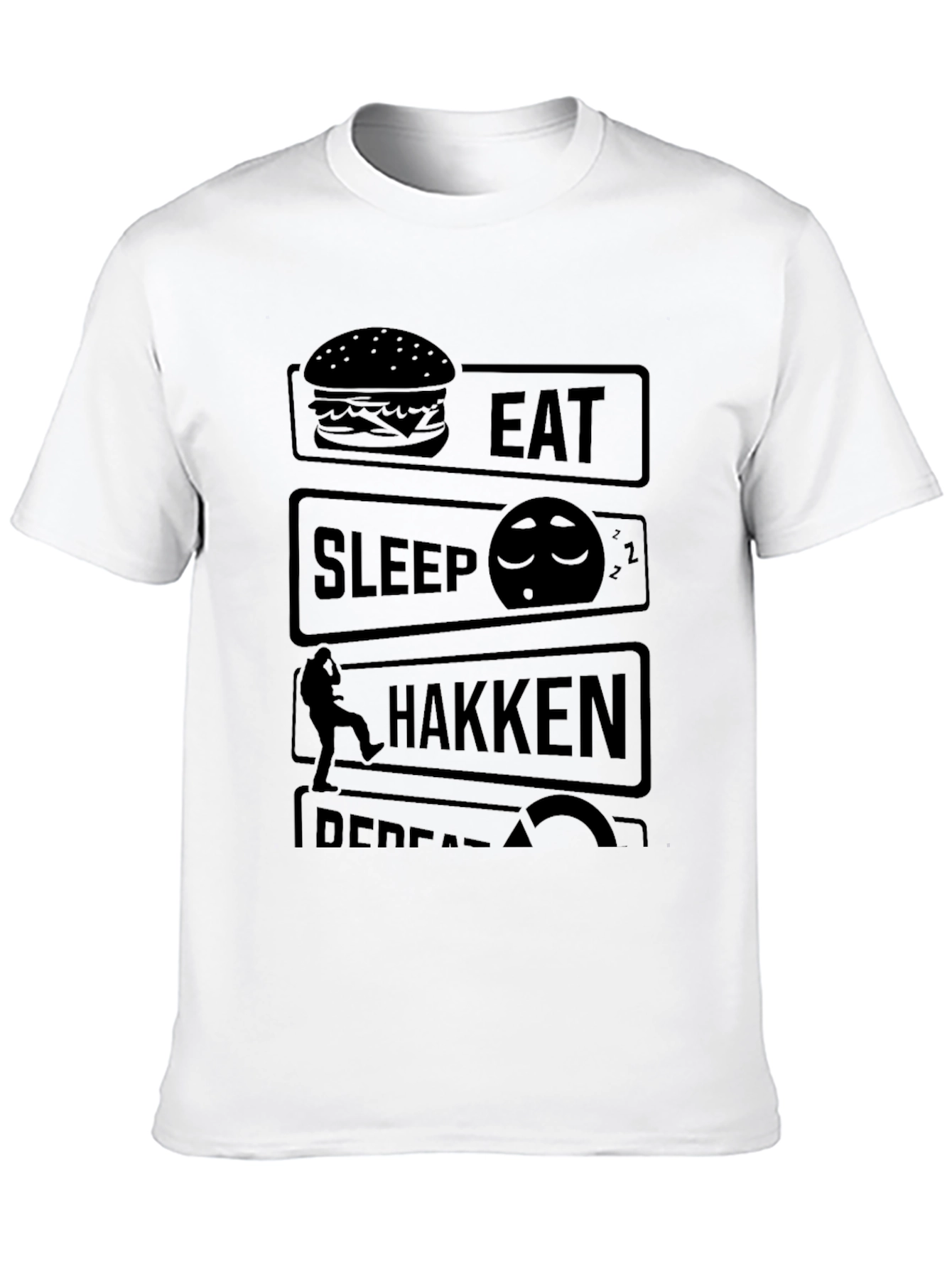 Eat Sleep Hakken Repeat Black T-Shirt