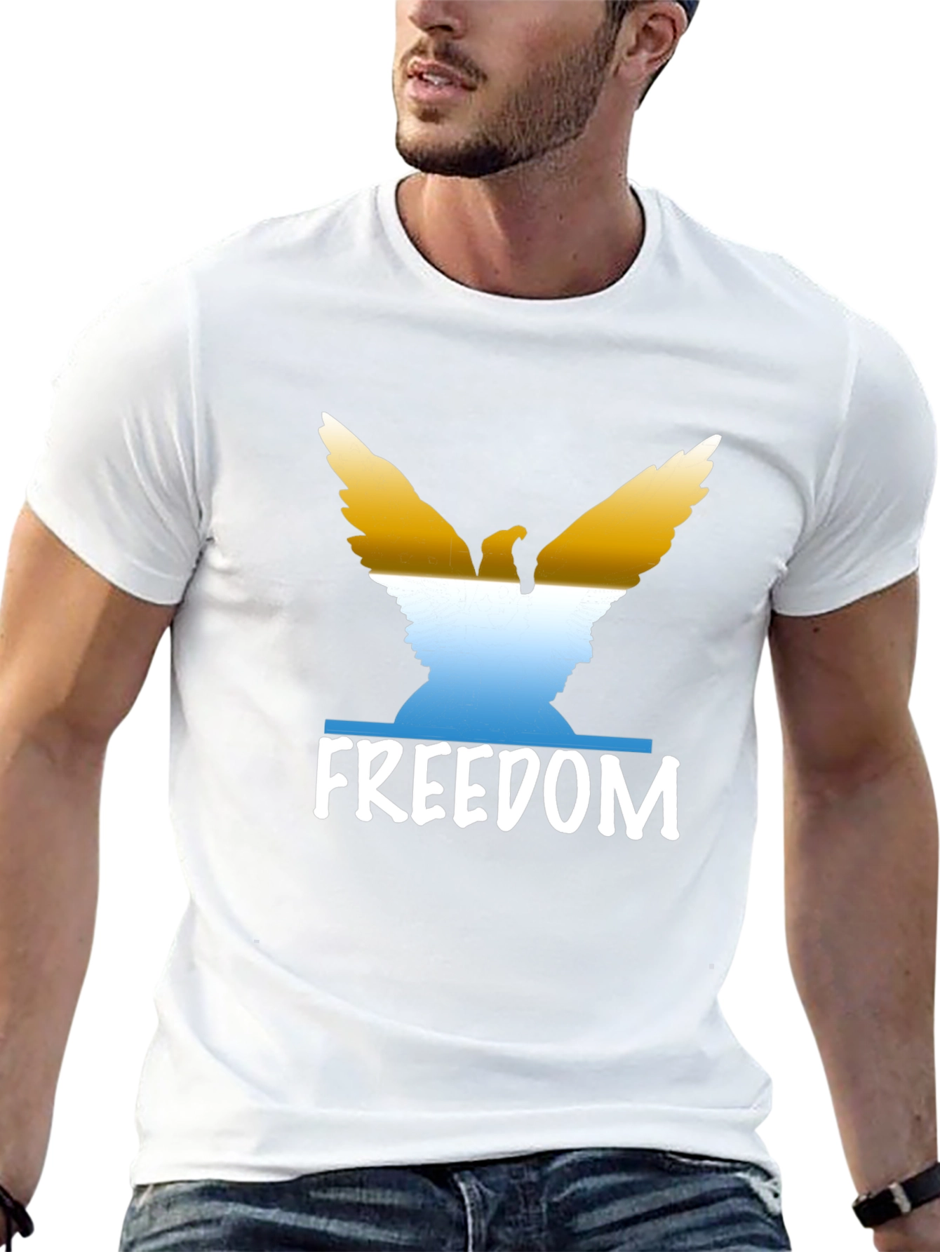 Freedom Eagle Graphic T-Shirt - Patriotic Tee