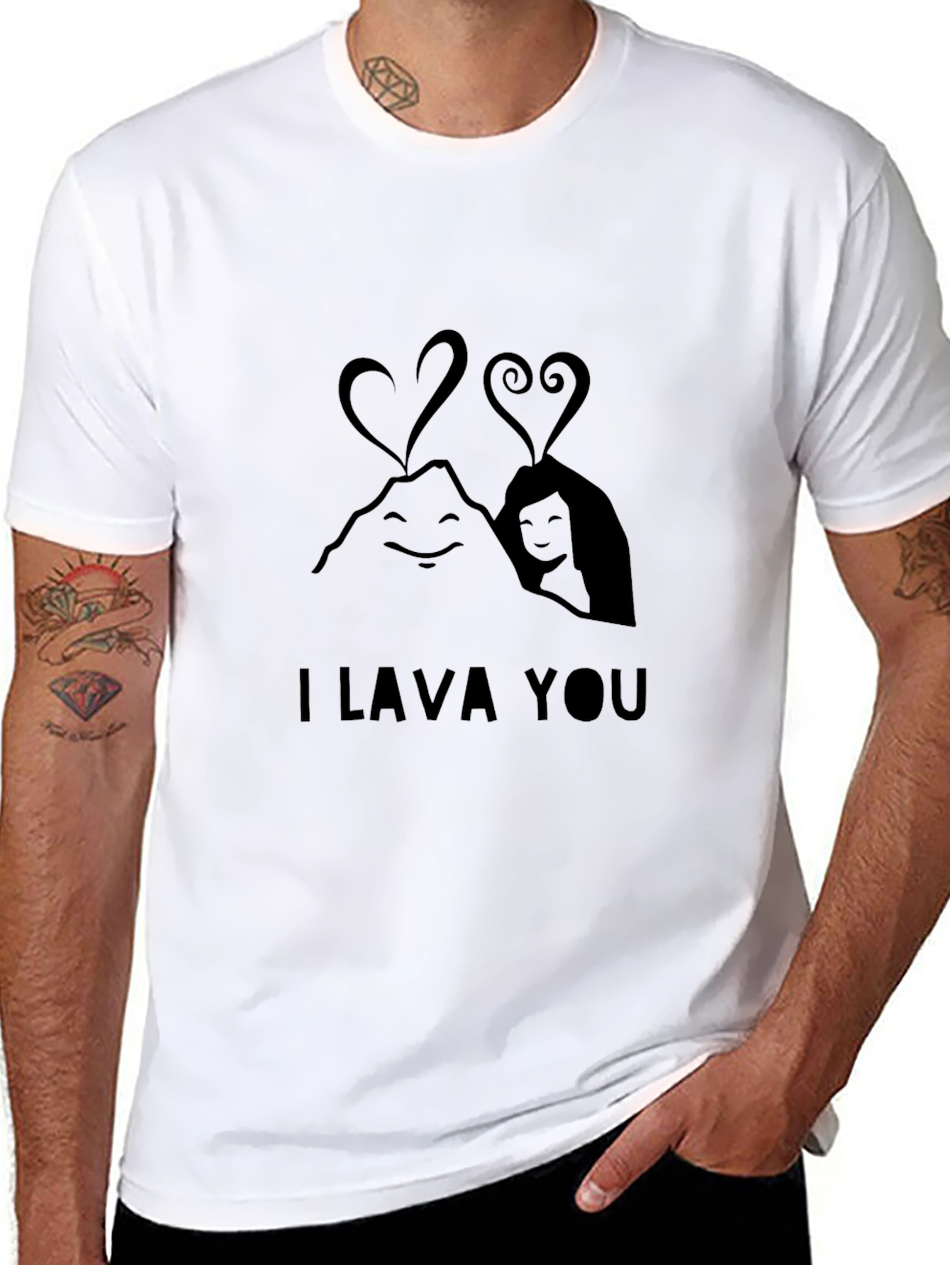 I Lava You Graphic Tee - Soft Black T-Shirt