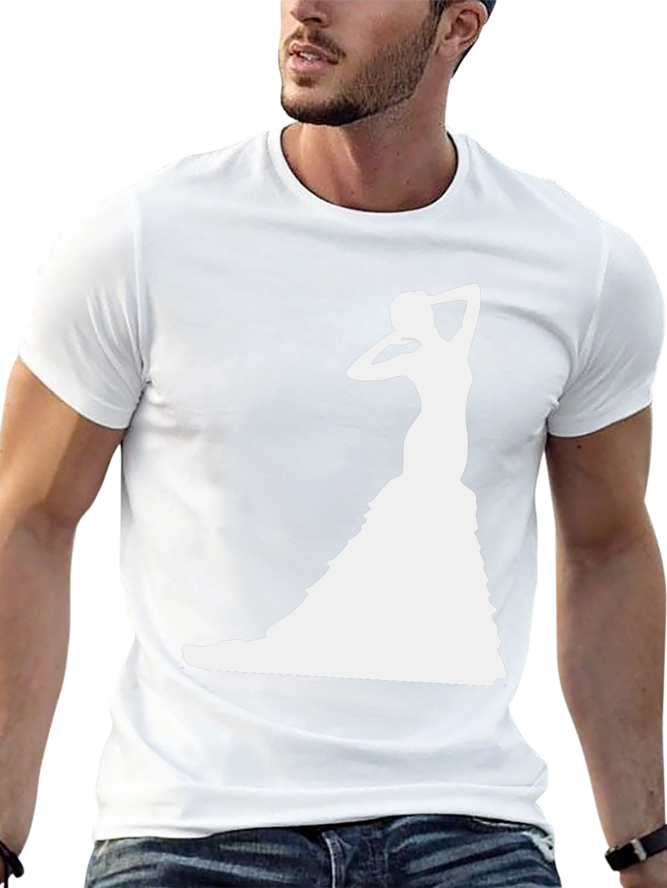 Elegant Dancer Graphic Tee - Stylish Silhouette Shirt