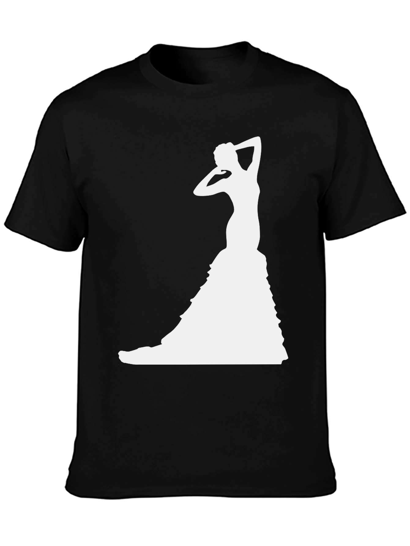 Elegant Dancer Graphic Tee - Stylish Silhouette Shirt