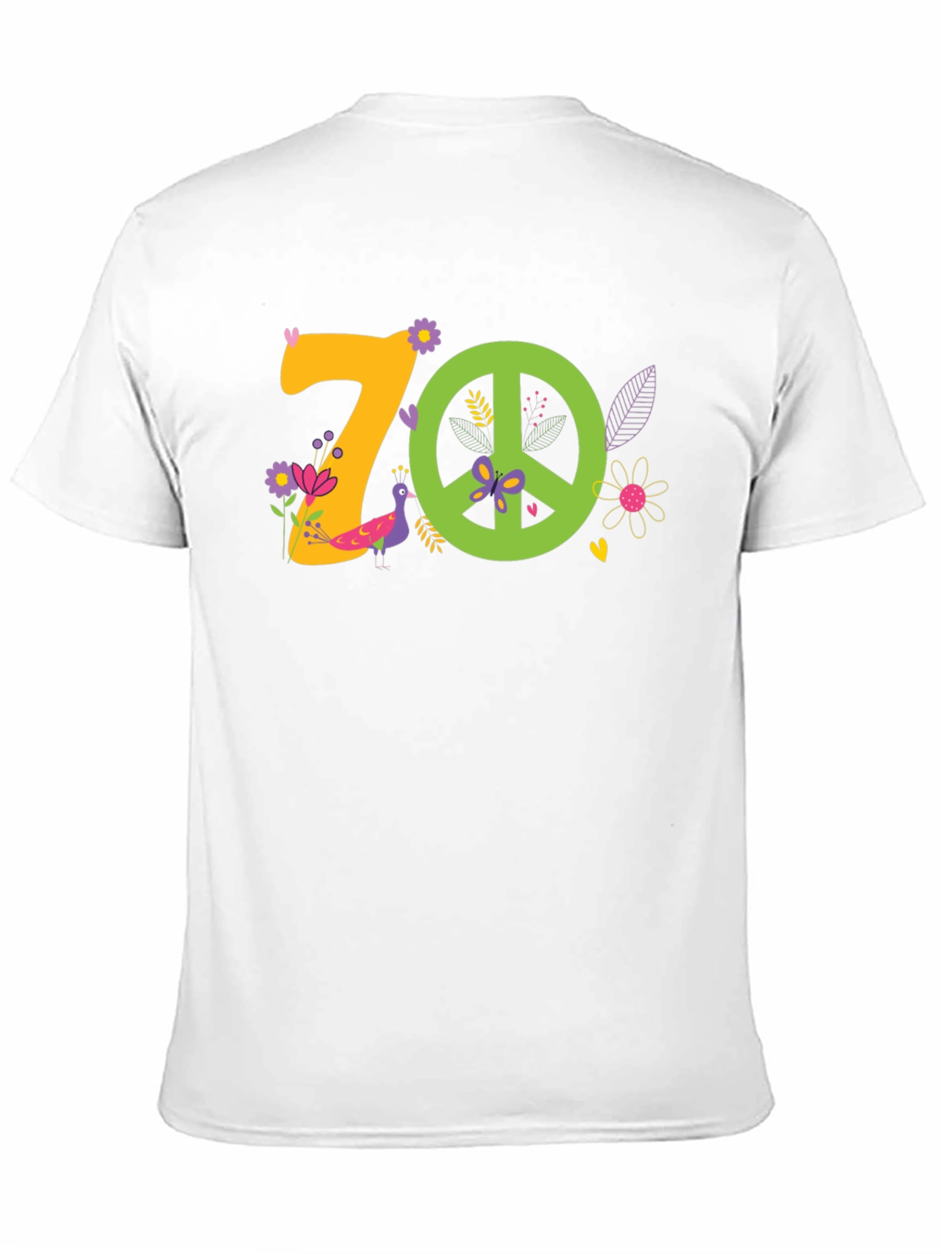70s Peace Sign Graphic Tee - Retro Vibe