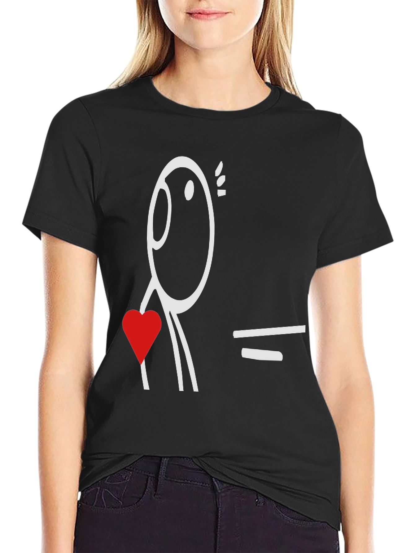 Heart Equals Love Funny Graphic Tee