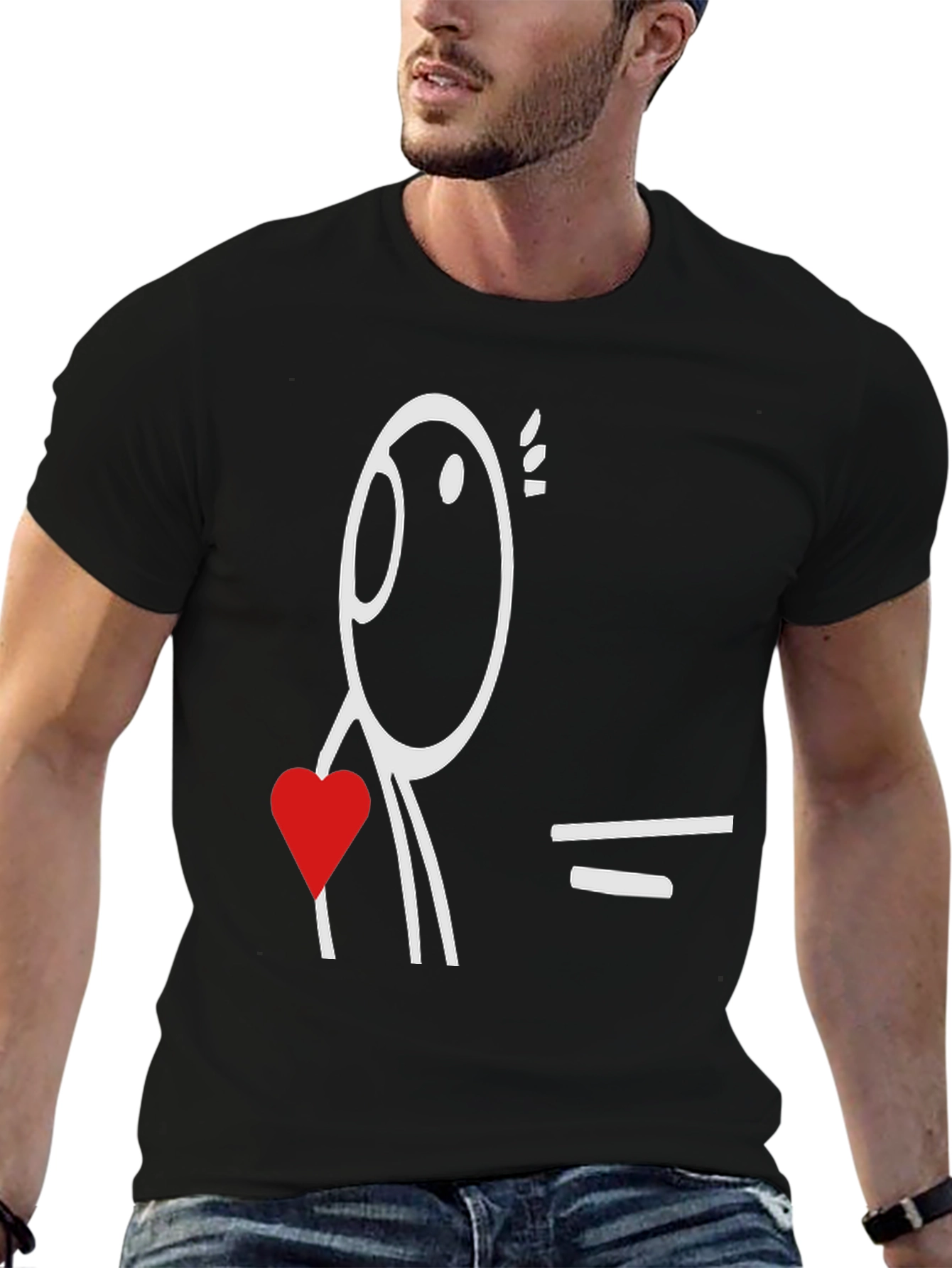 Heart Equals Love Funny Graphic Tee