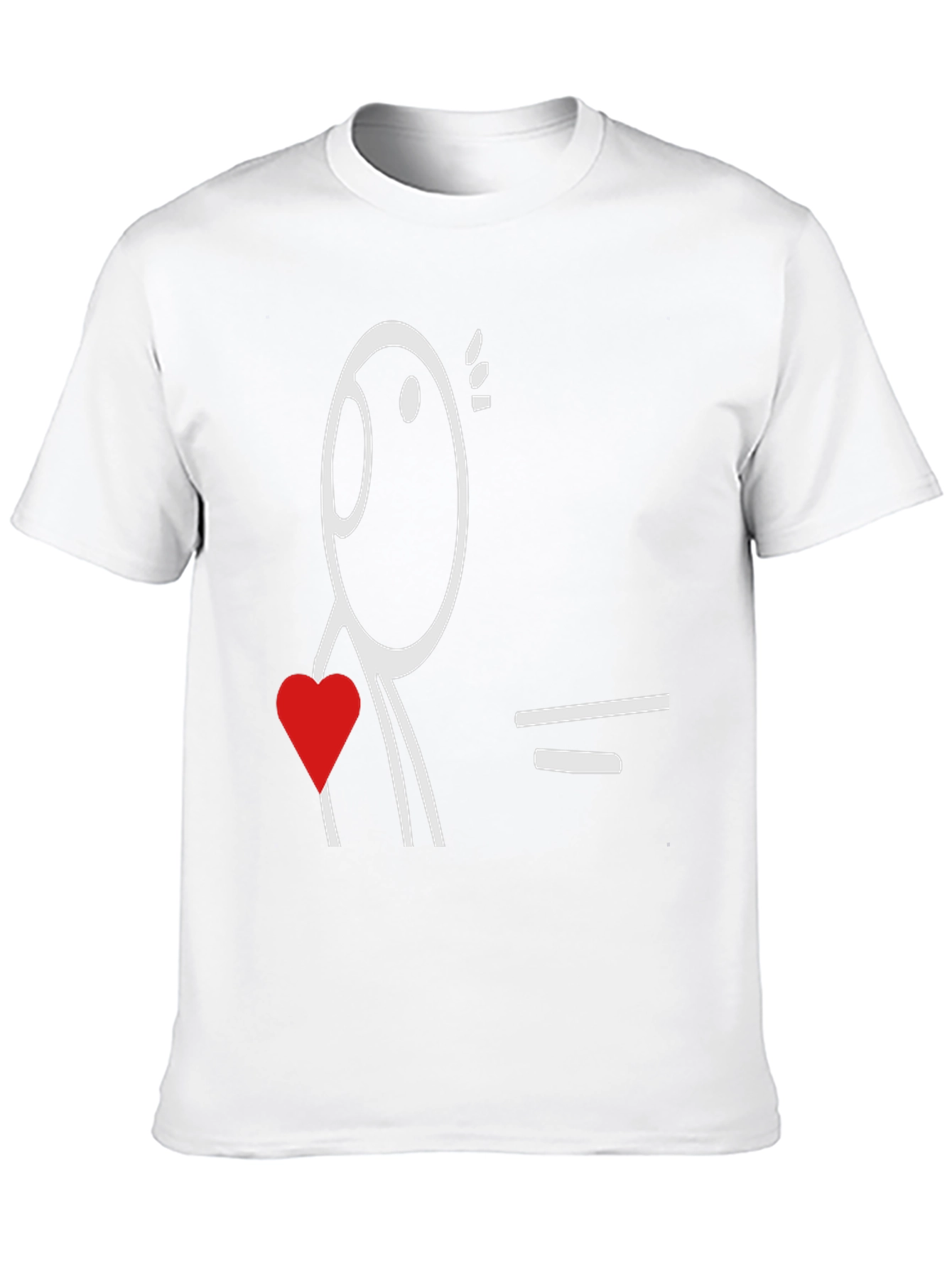 Heart Equals Love Funny Graphic Tee