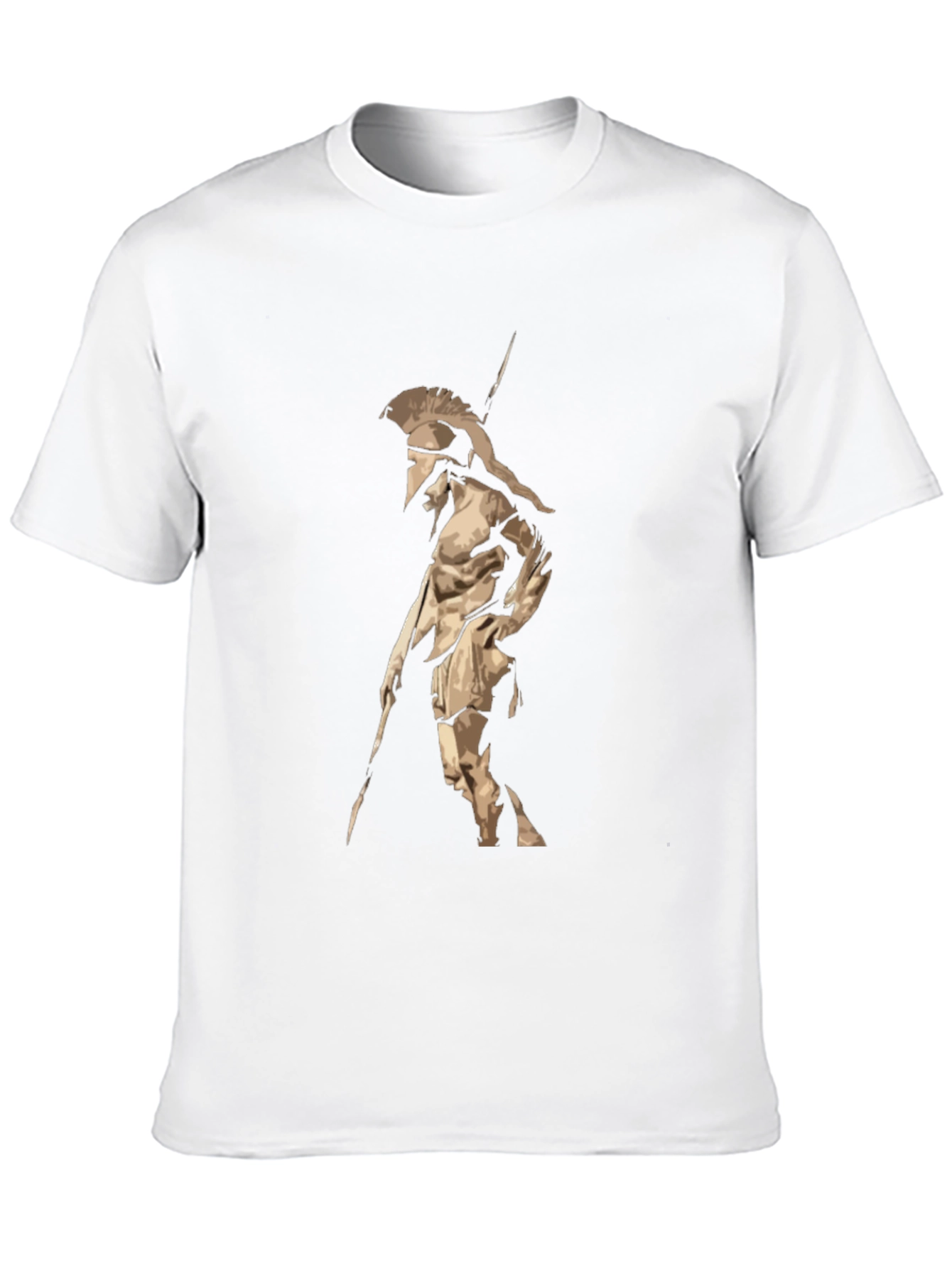 Spartan Warrior Graphic T-Shirt - Black Cotton Tee