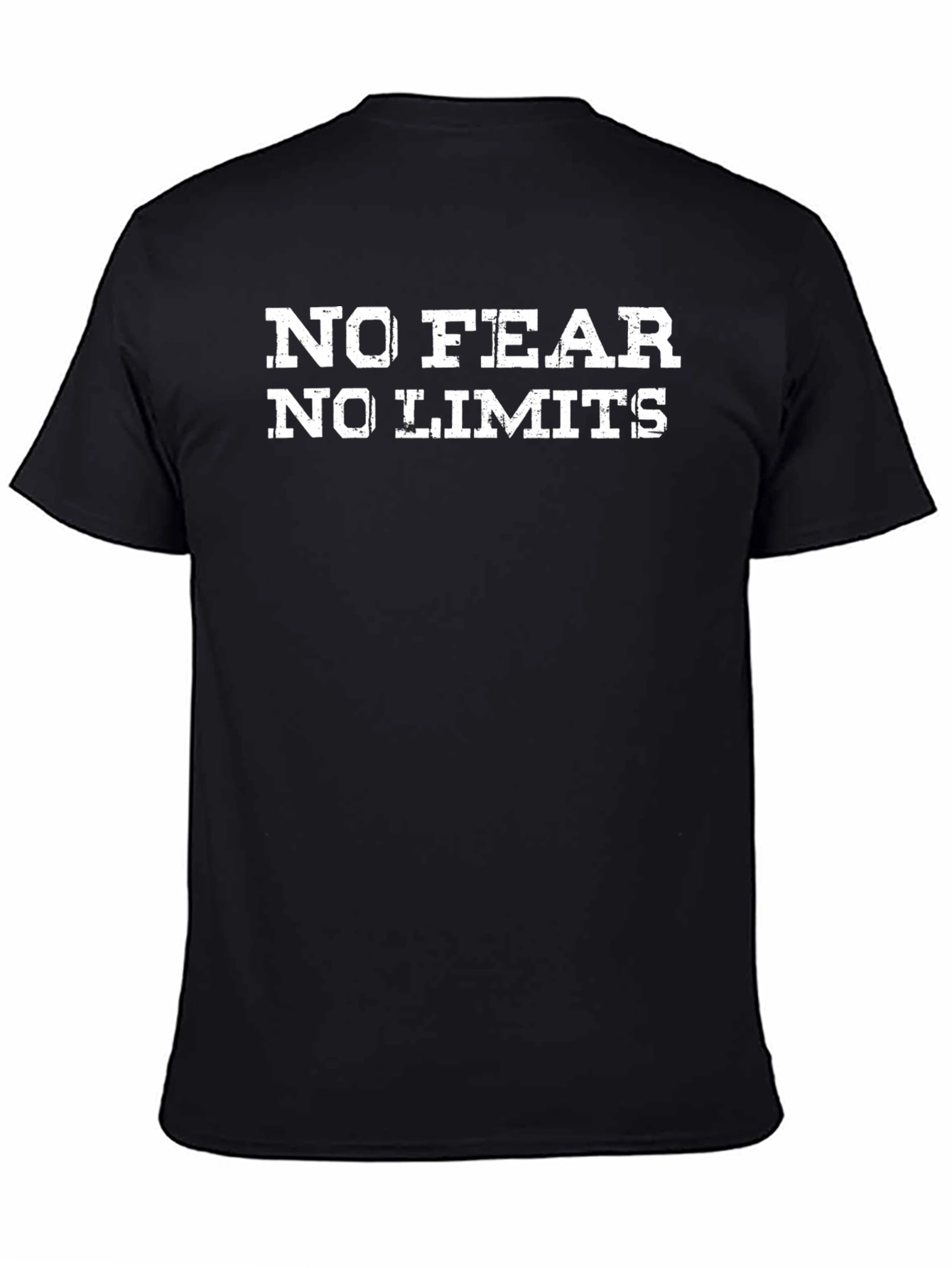No Fear No Limits Graphic Tee - Black Cotton