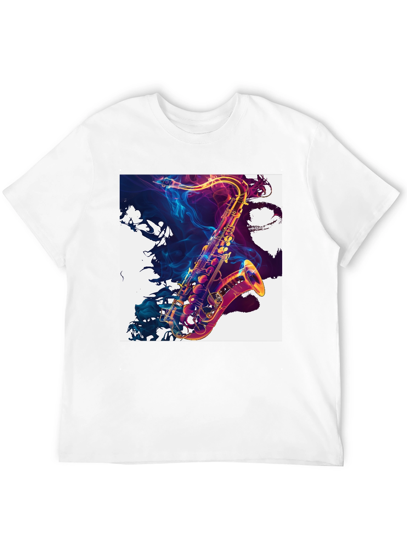 Saxophone Art Black T-Shirt: Musical Style