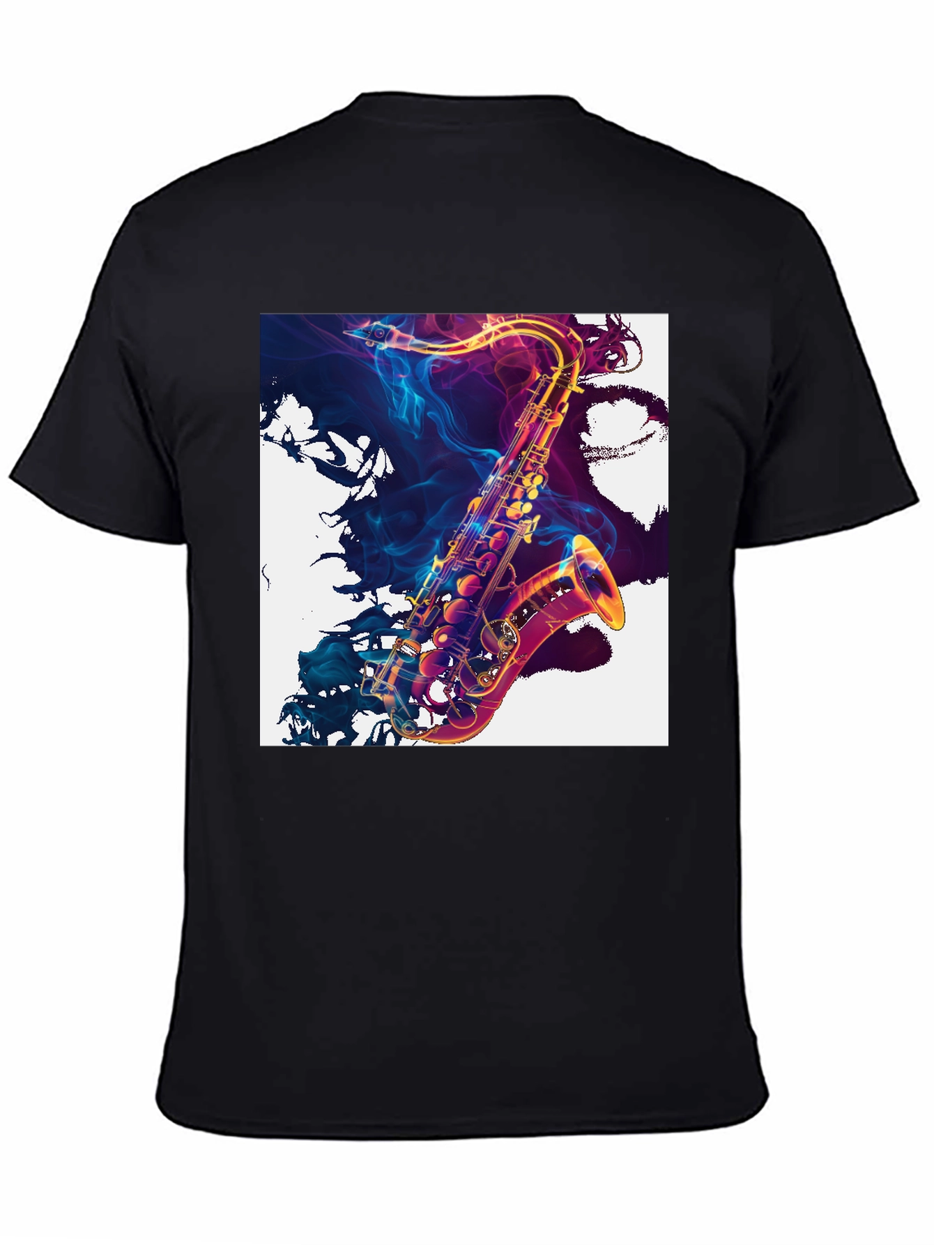 Saxophone Art Black T-Shirt: Musical Style