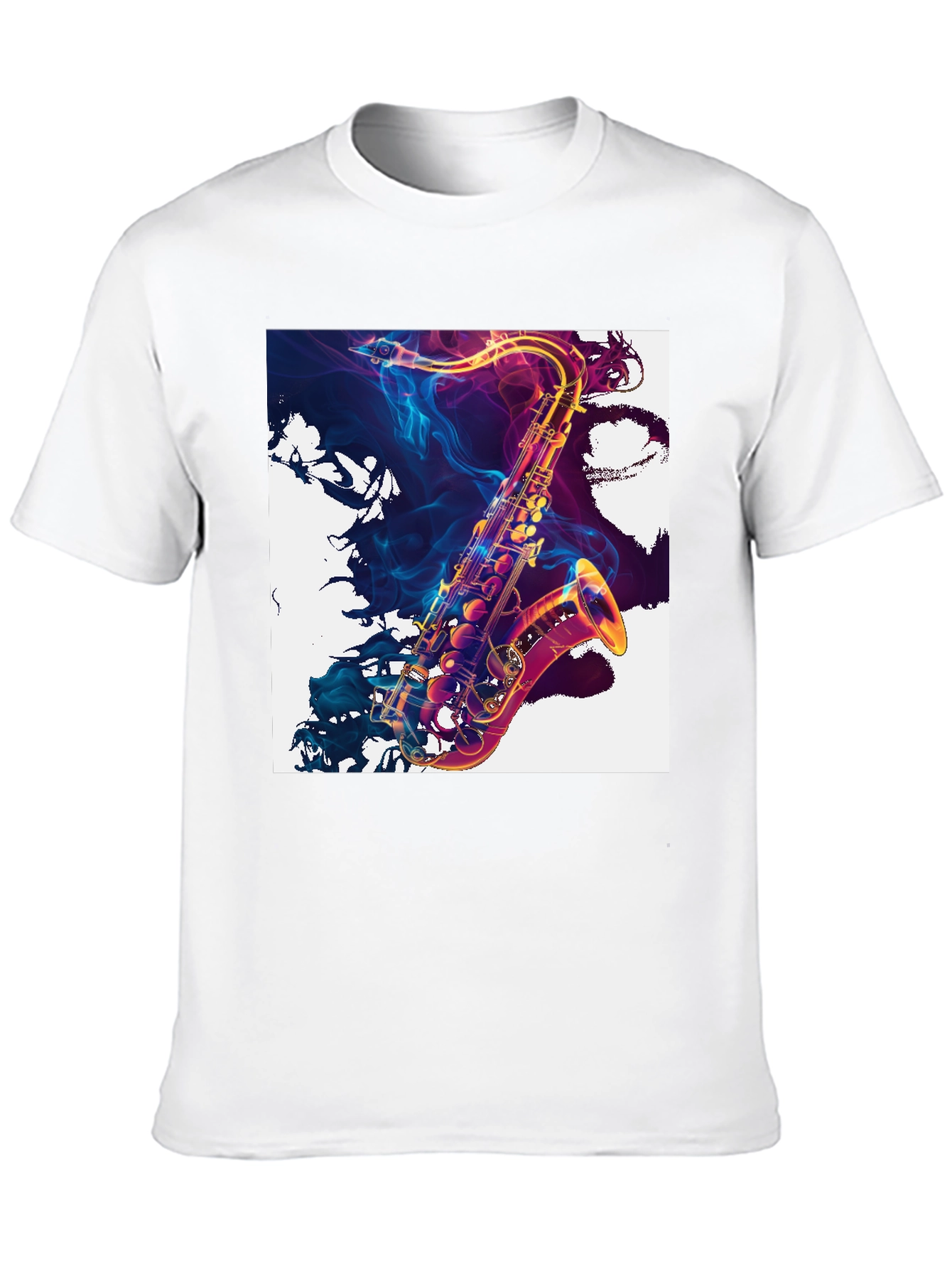 Saxophone Art Black T-Shirt: Musical Style